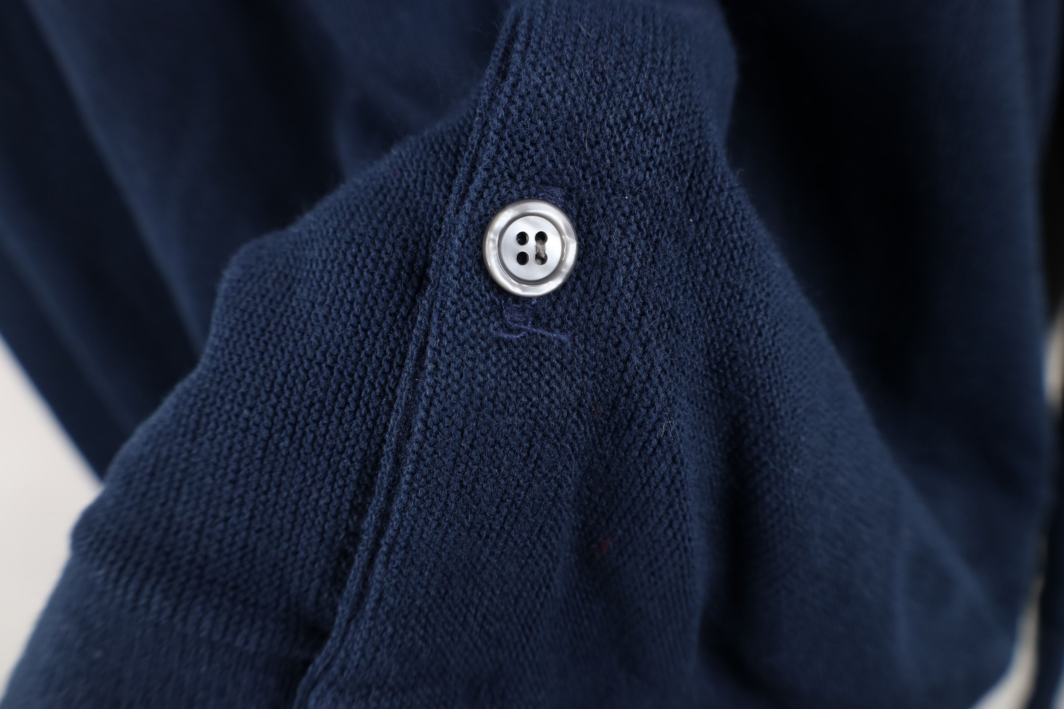 Vintage Vintage 90s Streetwear Blank Knit Cardigan Sweater Blue USA Size US XL / EU 56 / 4 - 6 Thumbnail