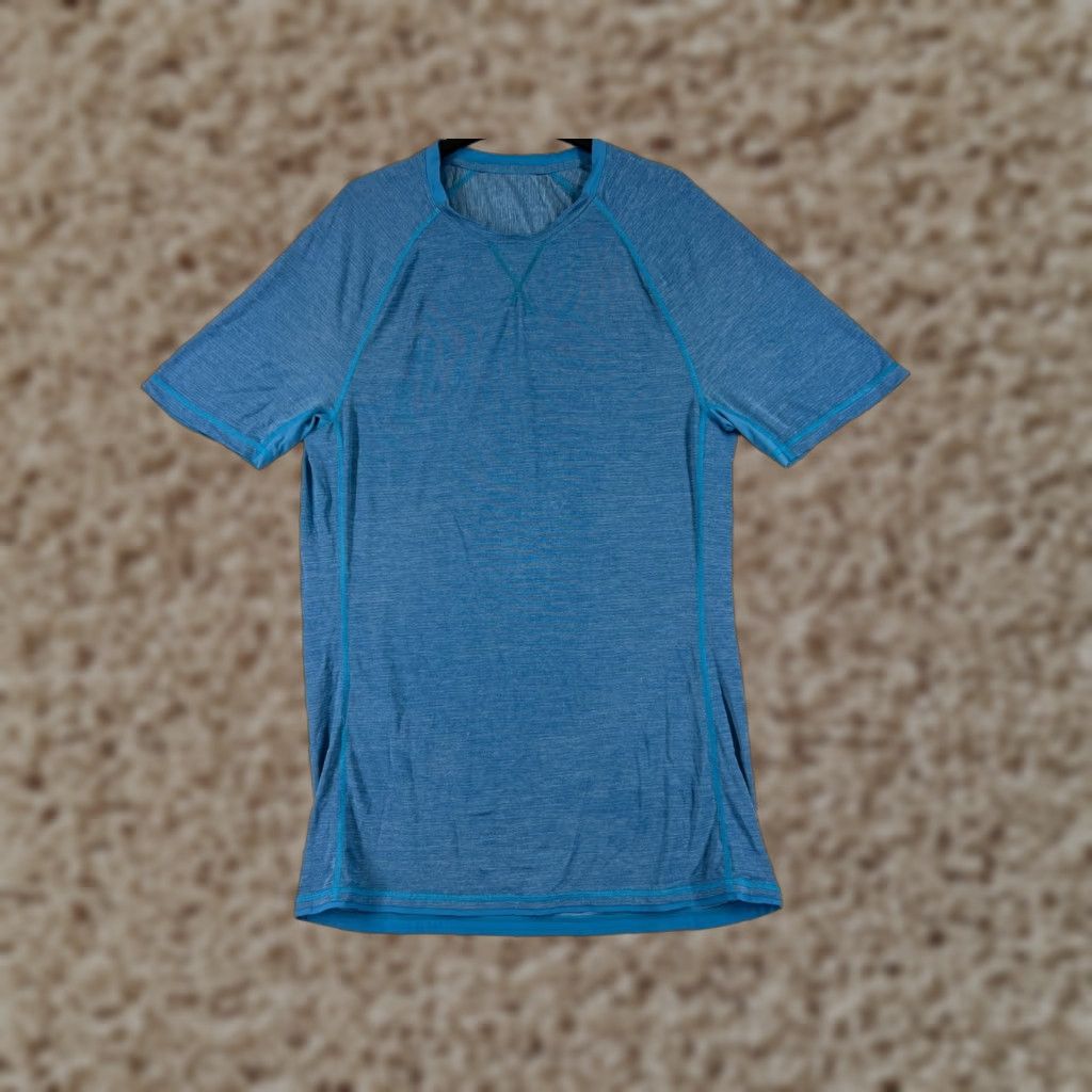 Lululemon Lululemon Shirt Men Medium Blue Metal Vent Short Sleeve Training Gym Run Size US M / EU 48-50 / 2 - 1 Thumbnail