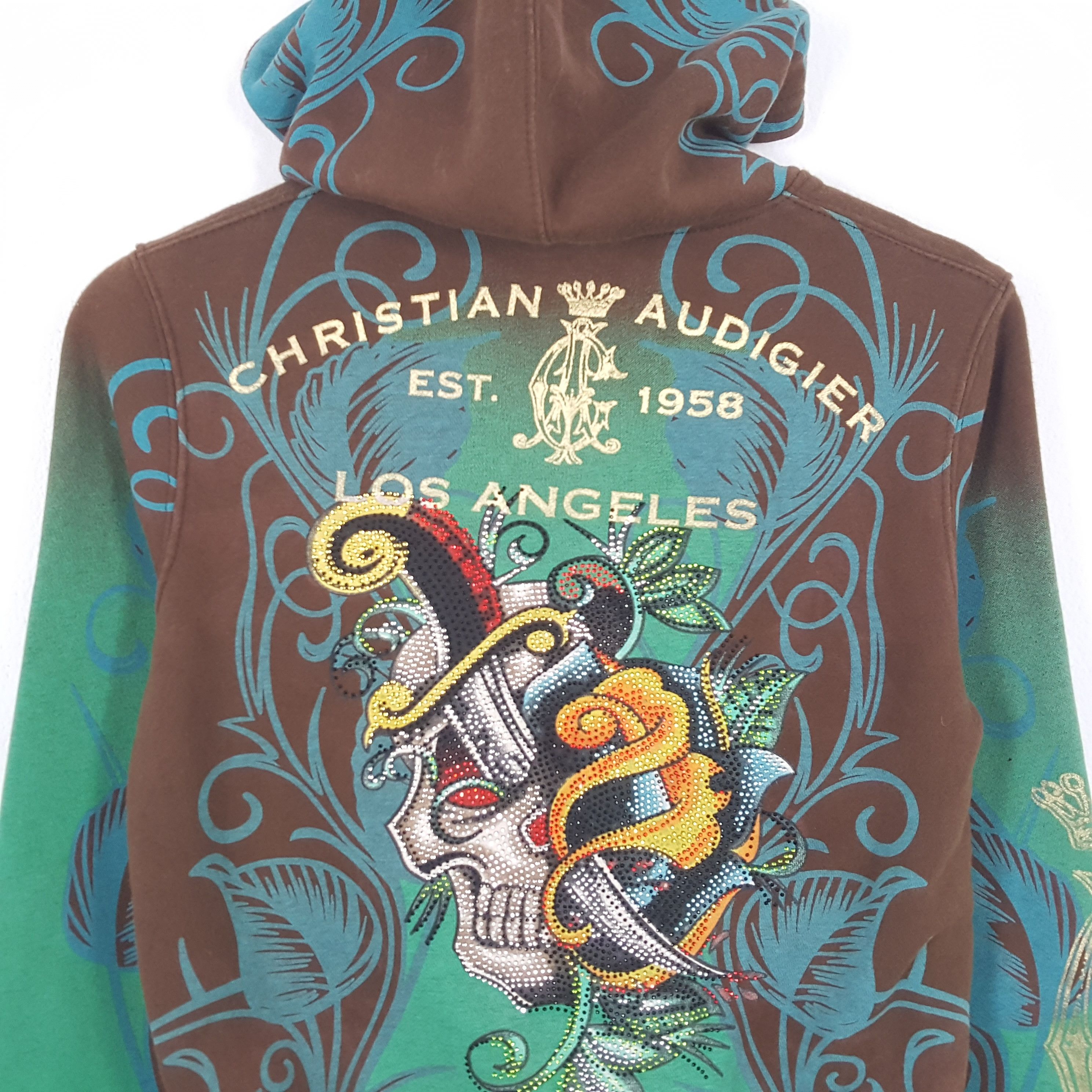 Christian Audigier Christian Audigier Ed Hardy Style Rare Skulls Zipper Hoodies Size XS / US 0-2 / IT 36-38 - 2 Thumbnail