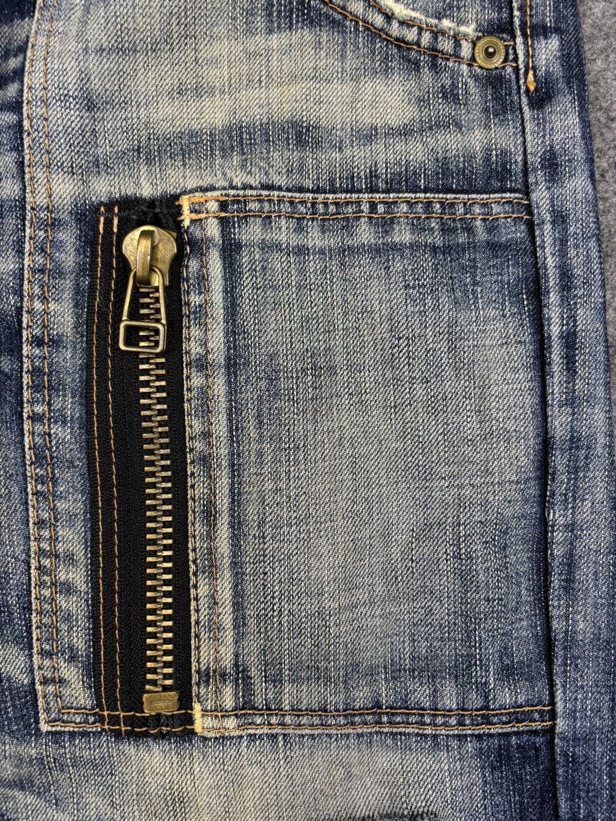Edwin 💥Thrashed💥Sick Edwin Raw Fades Bush Denim F940 Size US 32 / EU 48 - 10 Thumbnail