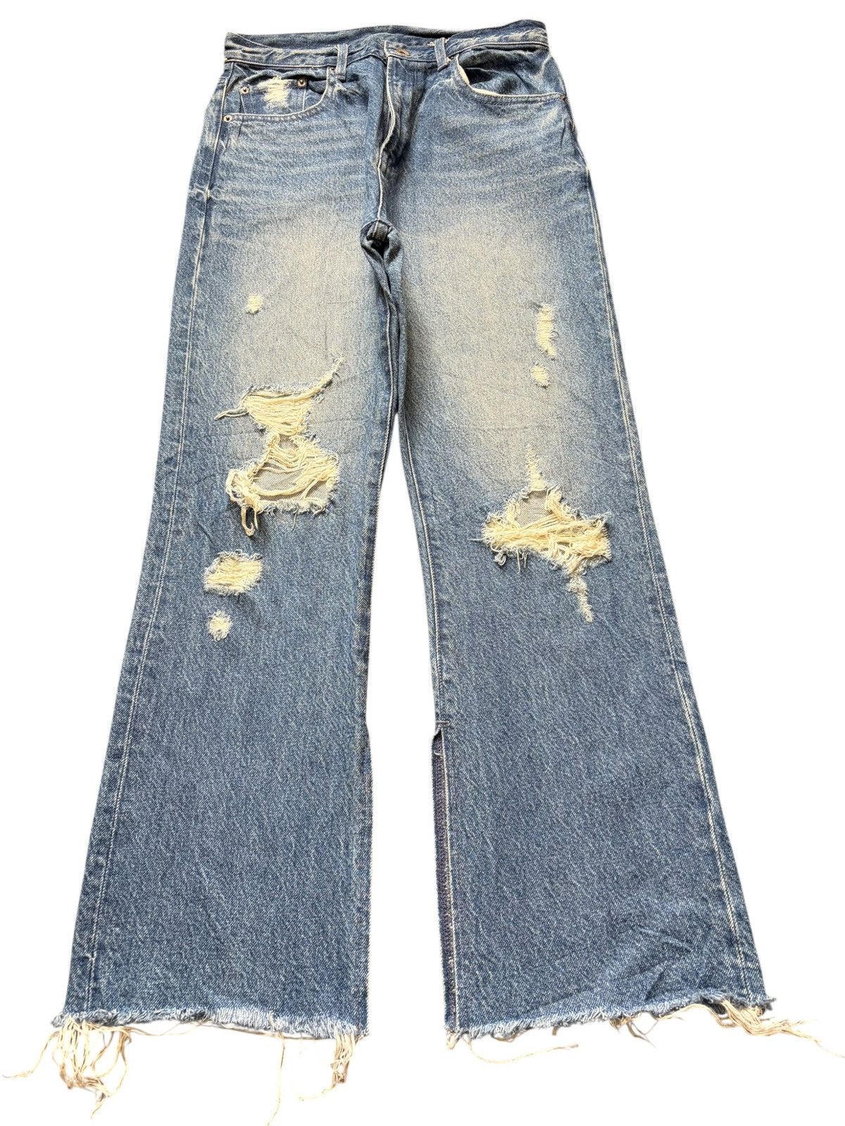 Acne Studios Vintage Japanese Brand Faded Wash Bootcut Distressed Jeans Size 29" - 1 Thumbnail