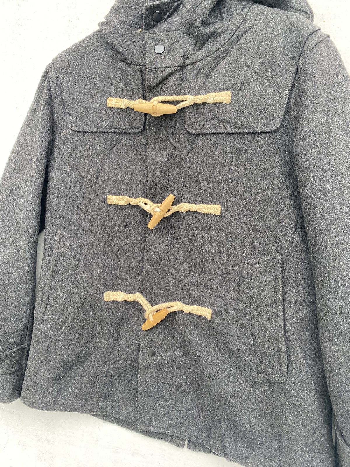 Denime × Japanese Brand × Kapital JAPAN BRAND DENIME DUFFEL COAT WITH HOODIES WOOL JACKET Size US M / EU 48-50 / 2 - 2 Thumbnail