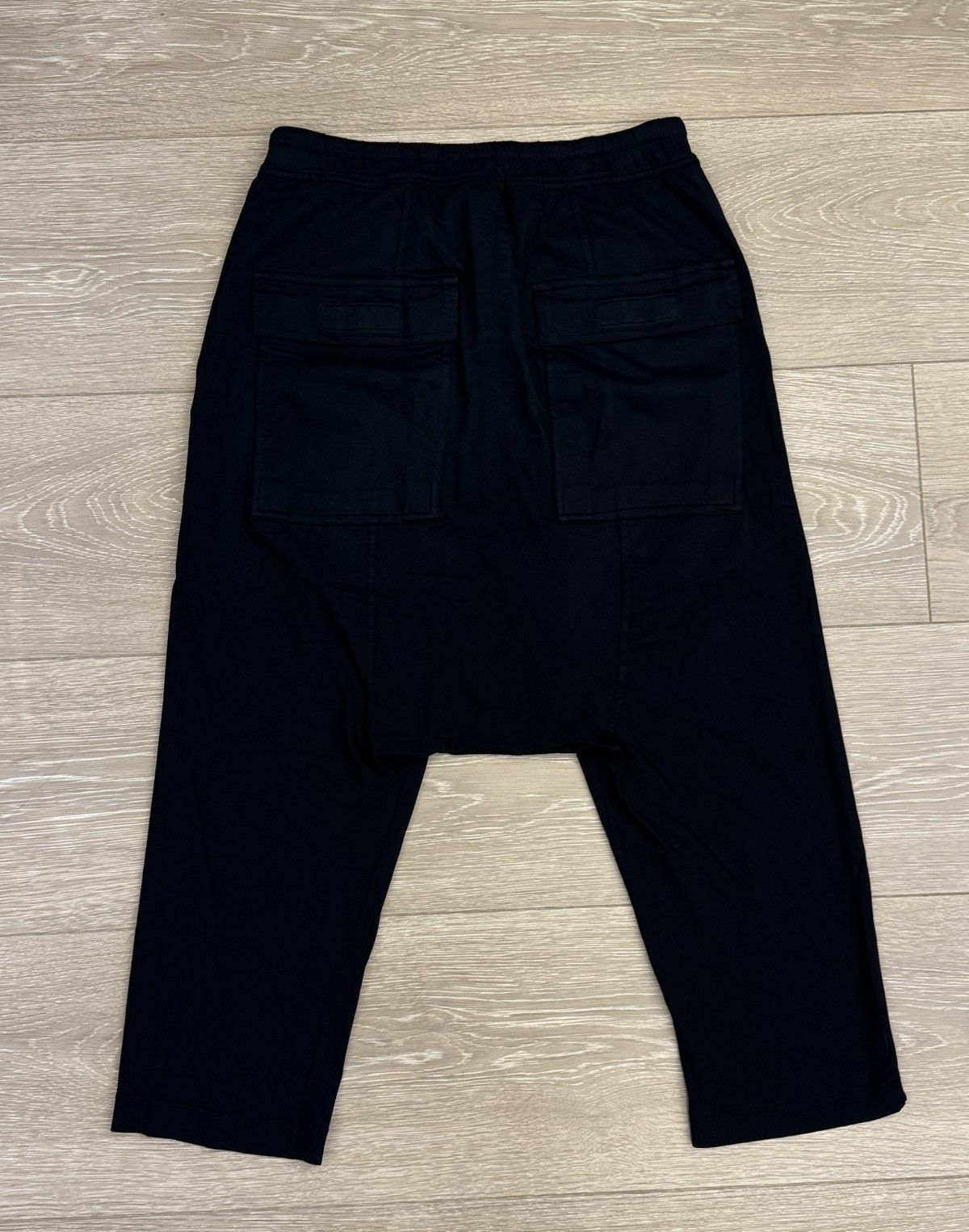Rick Owens Drkshdw Black Drawstring Cropped Lounge Pants Size US 32 / EU 48 - 2 Thumbnail