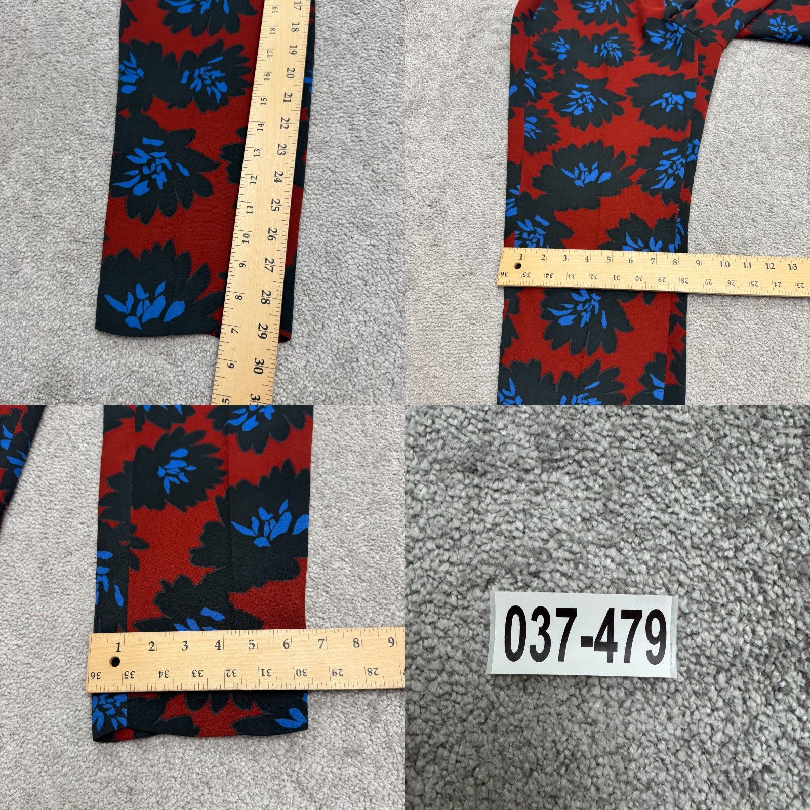 J.Crew J.Crew Pants Womens 8 Firework Floral Tapered Pull On Boho Casual Red Blue Black Size 30" / US 8 / IT 44 - 9 Thumbnail