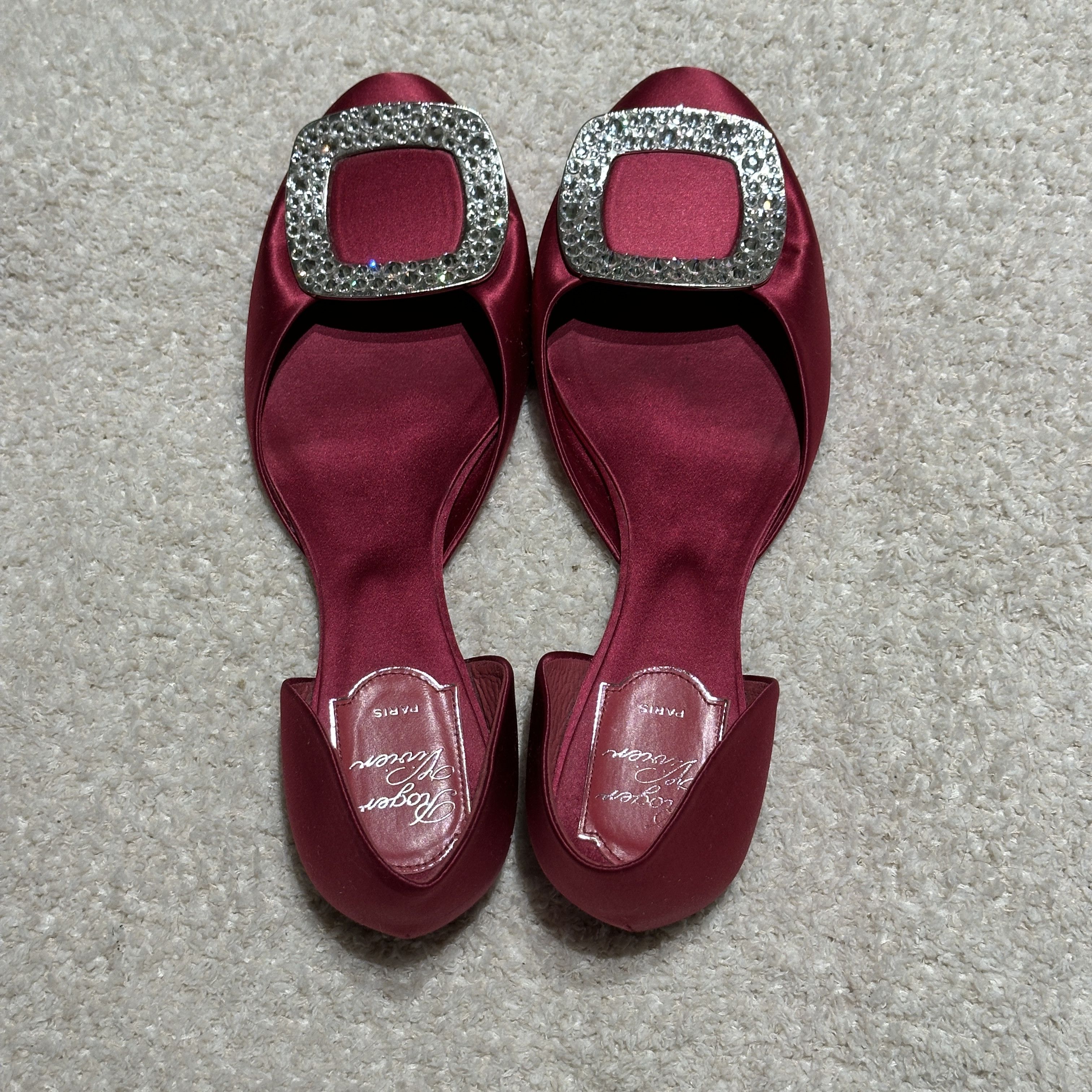 Roger Vivier Roger Vivier Crystal Buckle Satin Flats Size US 6.5 / IT 36.5 - 4 Thumbnail