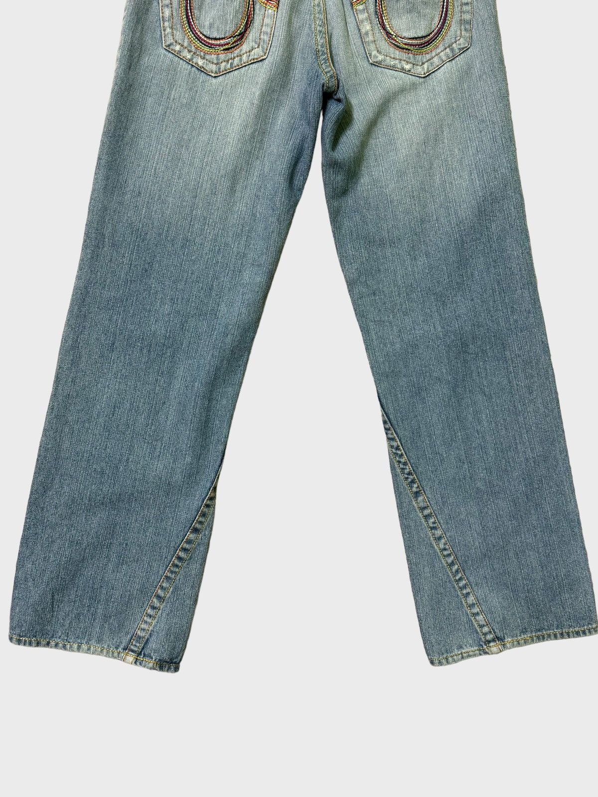 True Religion × Vintage TRUE RELIGION JOEY BIGT SPİRAL CUT DENIM JEANS Size US 31 - 12 Thumbnail