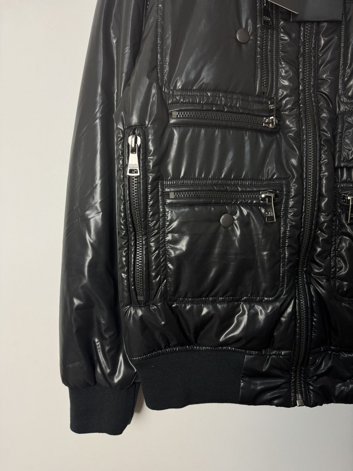 Dolce & Gabbana BNWT Dolce & Gabbana Coated Multi-Pocket Bomber Jacket Black Size US M / EU 48-50 / 2 - 5 Thumbnail