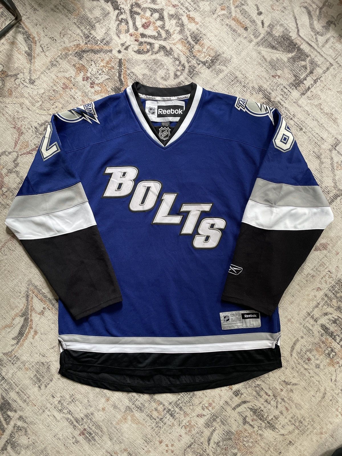 Reebok Tampa Bay Lightning alternate Bolts hockey jersey size