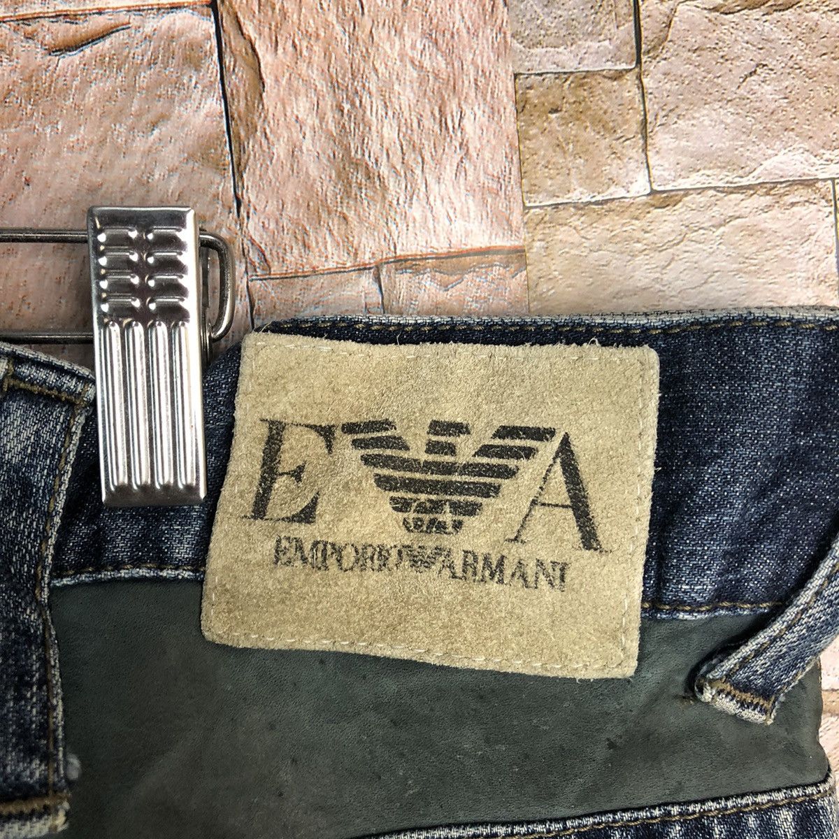 Emporio Armani Emporio Armani Blue ripped distressed Denim Pants #7582 Size US 40 / EU 56 - 19 Thumbnail