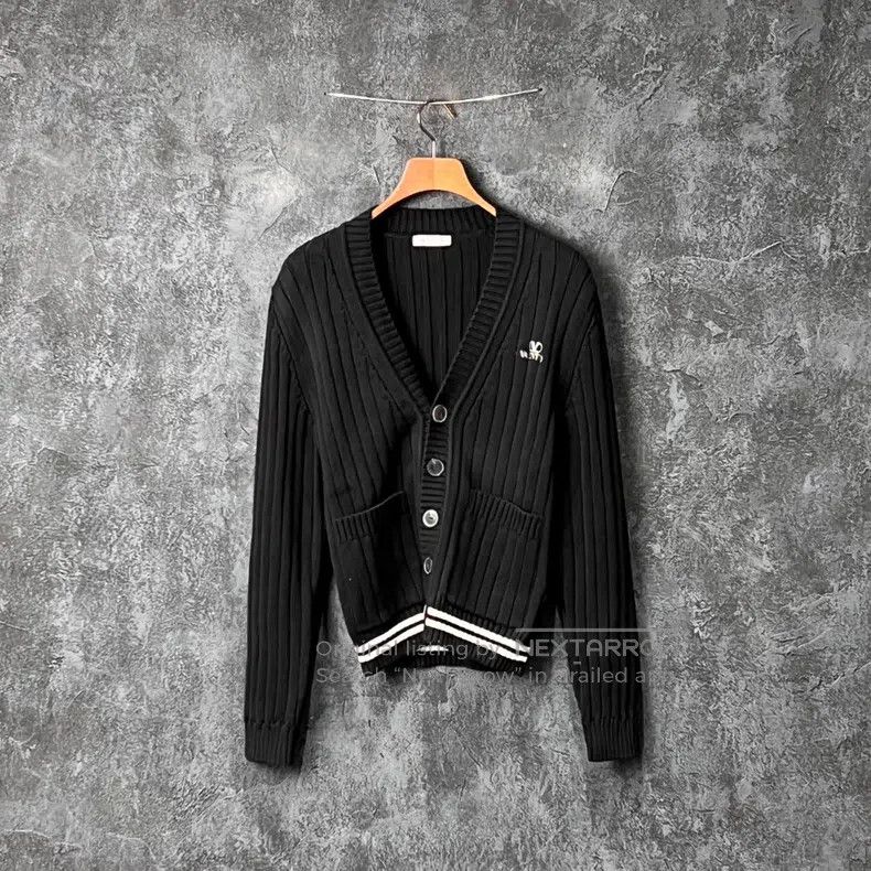 Valentino Valentino Black cotton knitted cardigan Size S / US 4 / IT 40 - 1 Thumbnail
