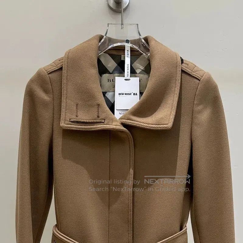 Burberry Burberry Khaki Wool Double-Breasted Long Coat. Size S / US 4 / IT 40 - 2 Thumbnail