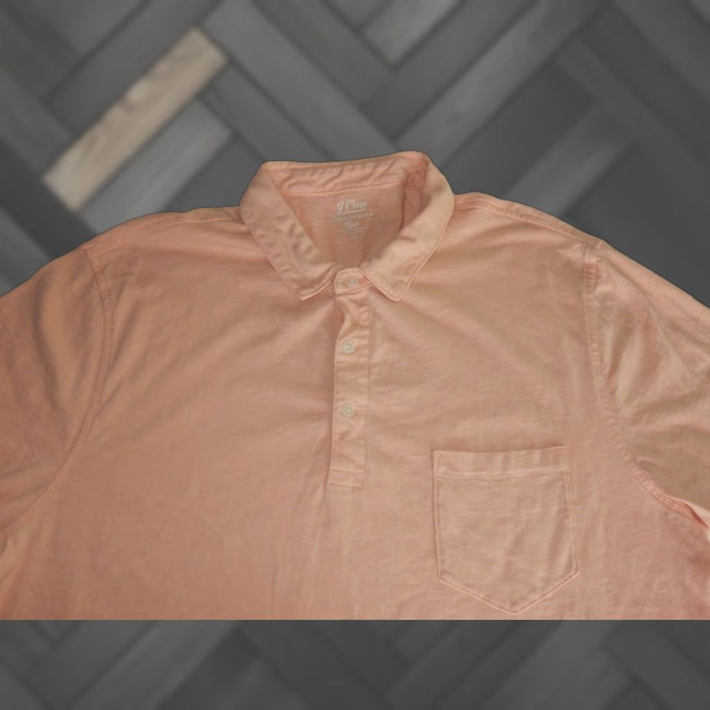 J.Crew J.CREW Solid Pink Polo Shirt Big & Tall Size XLT Mens Size US XL / EU 56 / 4 - 1 Thumbnail