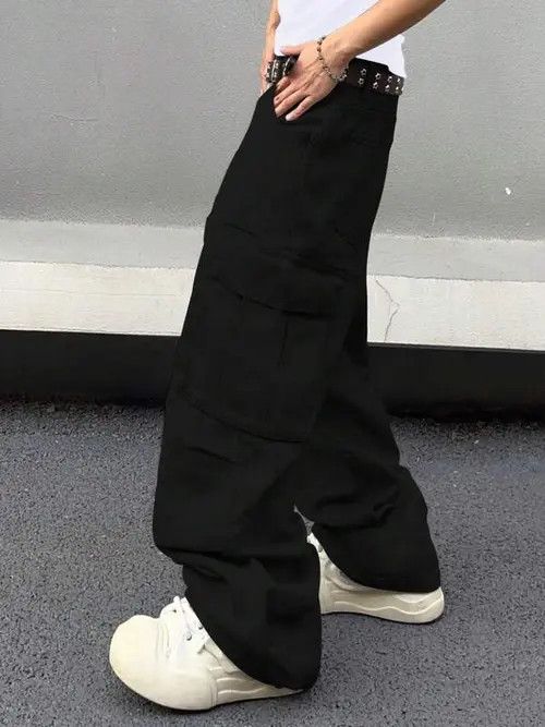 Jean Cargo Baggy Denim Casual Pants Oversized Size US 34 / EU 50 - 4 Thumbnail