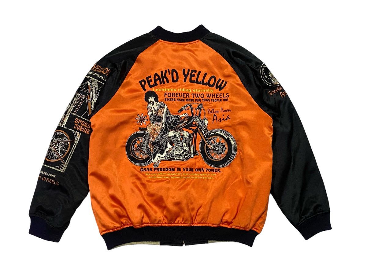 Japanese Brand Peakd Yellow Speed Junkie Reversible Souvenir Jacket Size US L / EU 52-54 / 3 - 3 Thumbnail