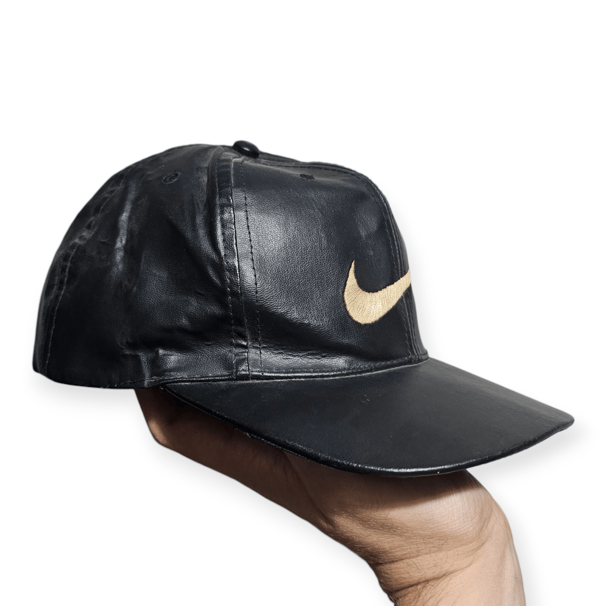 Nike Nike Vintage Big Logo Leather Hat Size ONE SIZE - 4 Thumbnail