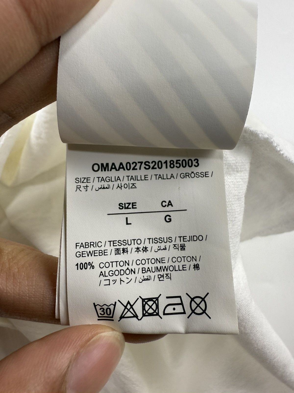 Off-White Off White S/S’20 Airport Tape Tee Size US L / EU 52-54 / 3 - 8 Thumbnail