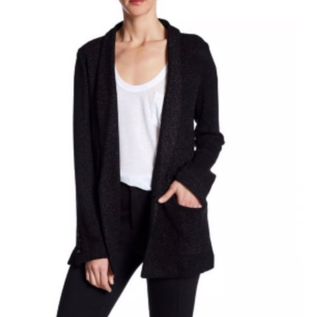 Zadig & Voltaire Zadig Voltaire Black Metallic Cardigan size medium Size M / US 6-8 / IT 42-44 - 1 Thumbnail