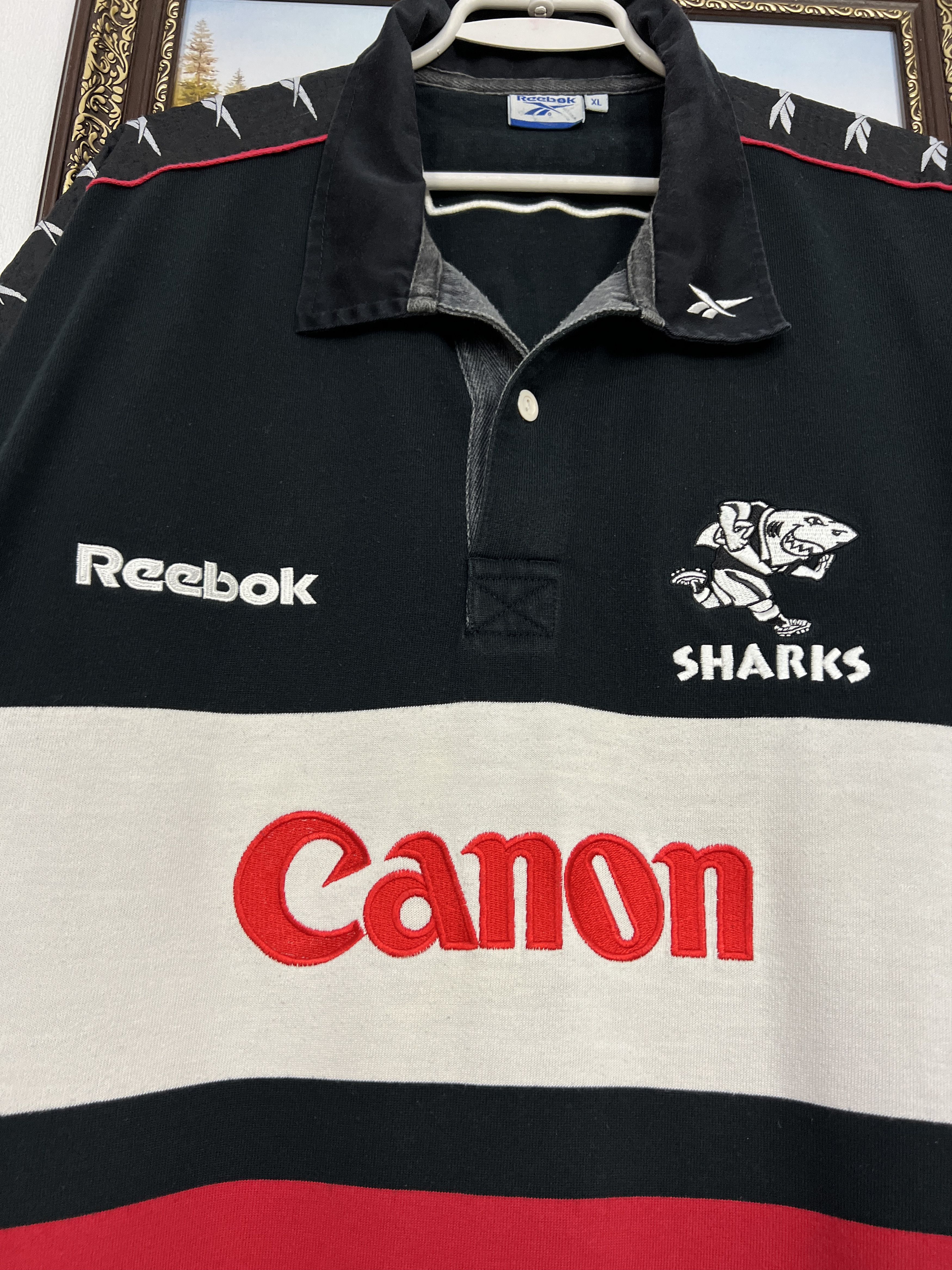Reebok Vintage 90's Reebok Natal Coastal Sharks Rugby Union Jersey Size US XL / EU 56 / 4 - 5 Thumbnail