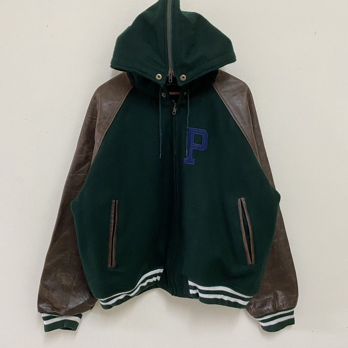 Polo Ralph Lauren VTG 90’s Polo Sport Hybrid Leather Patina Sleeve Jacket Size US L / EU 52-54 / 3 - 9 Thumbnail