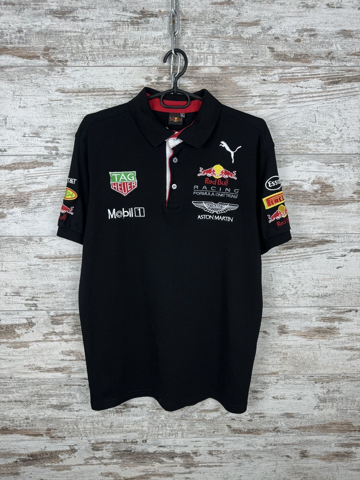 Puma Mens Vintage Puma Red Bull racing T-shirt Aston Martin tee Size US L / EU 52-54 / 3 - 1 Thumbnail
