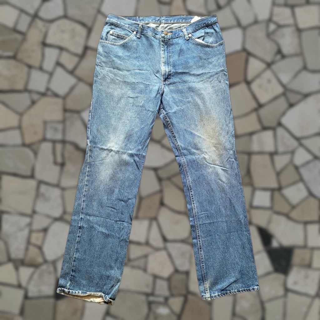 Lee VINTAGE Lee Jeans - Main Brand Lee - Jeans - W38 L34 - Straight-Leg - Medium Blue - Cotton - 5-Pocket - Denim - Regular - Unisex Adults - Vintage Size US 38 / EU 54 - 1 Thumbnail