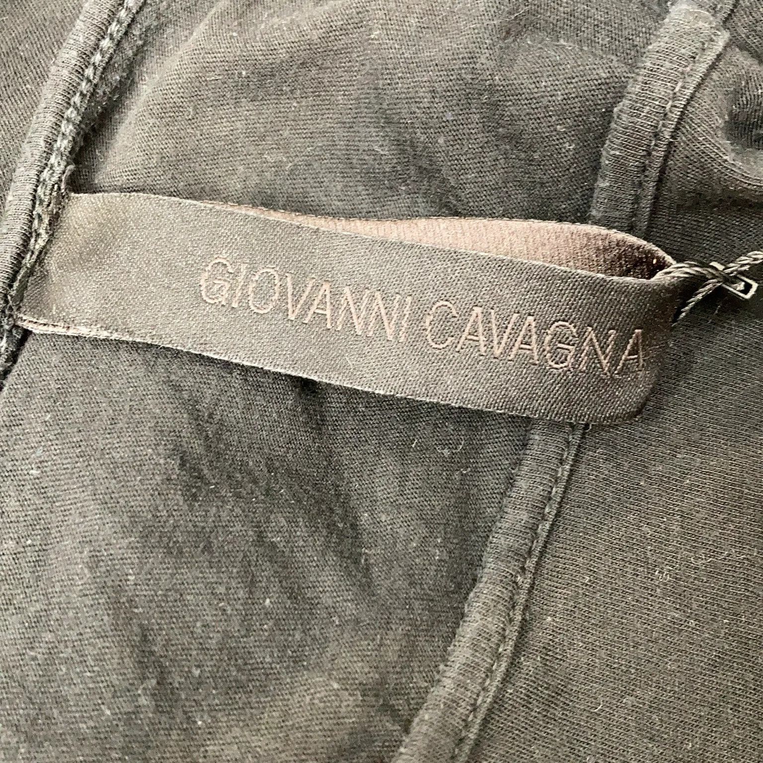 Giovanni Cavagna Black raw-edge oversized t-shirt Size US M / EU 48-50 / 2 - 3 Thumbnail