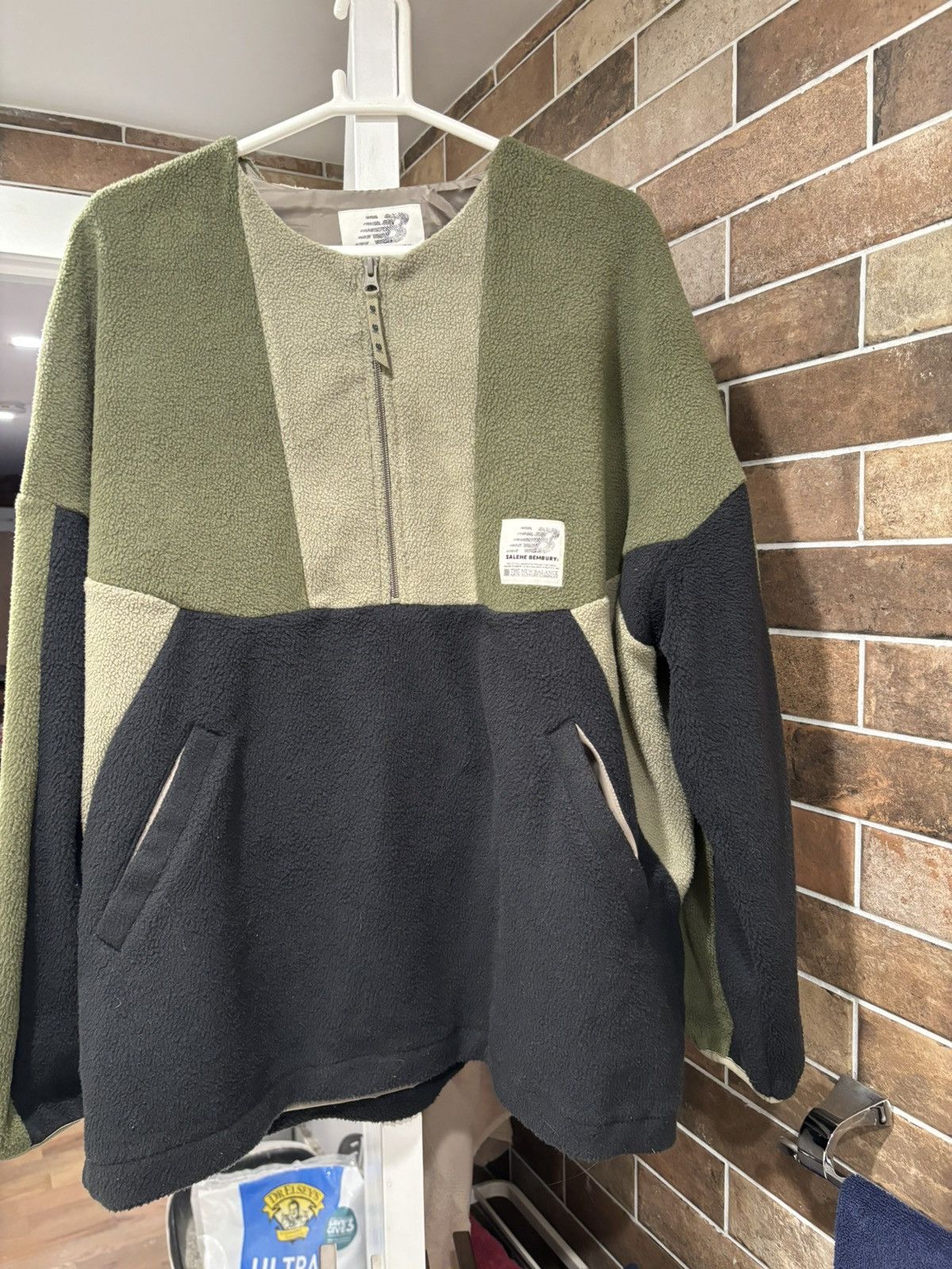 image of New Balance x he Bembury Yurt Performance Piece Fleece in Grey, Men's (Size Large)