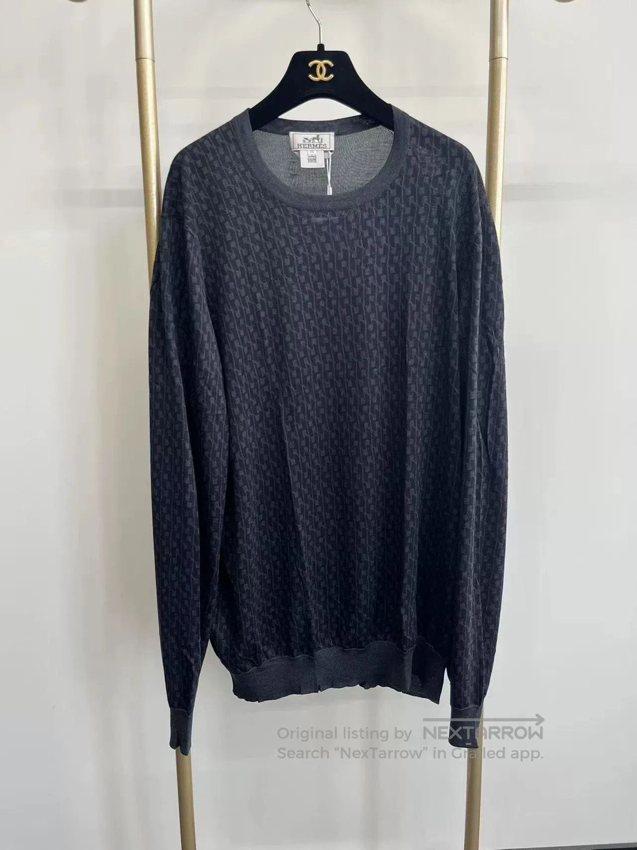 Hermes Hermes Silk Knit Long Sleeve T-Shirt XXL. Size US XXL / EU 58 / 5 - 1 Thumbnail