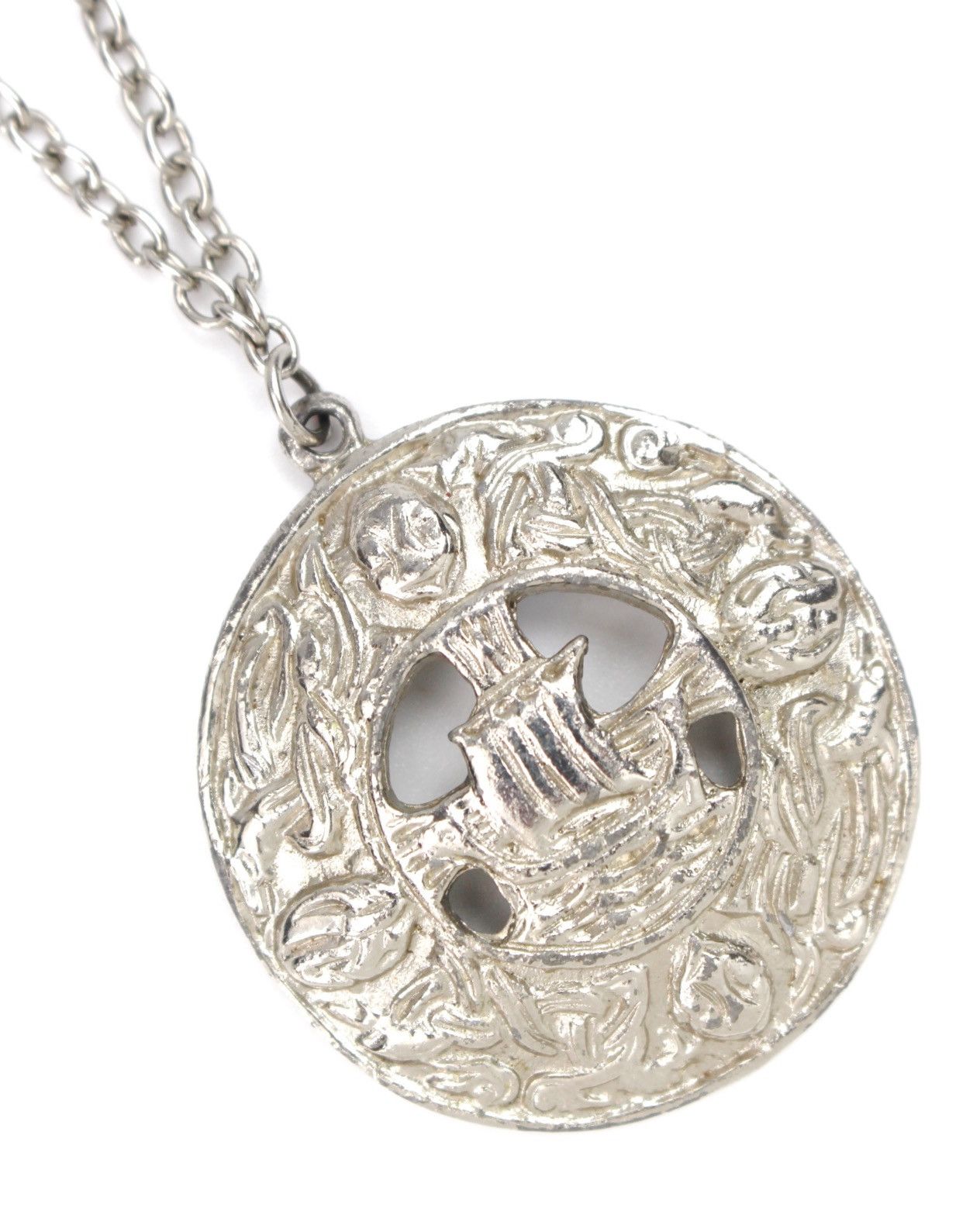 Vintage 2000S JAPANESE MADE SCOTTISH CELTIC VIKING SHIP NECKLACE Size ONE SIZE - 5 Thumbnail