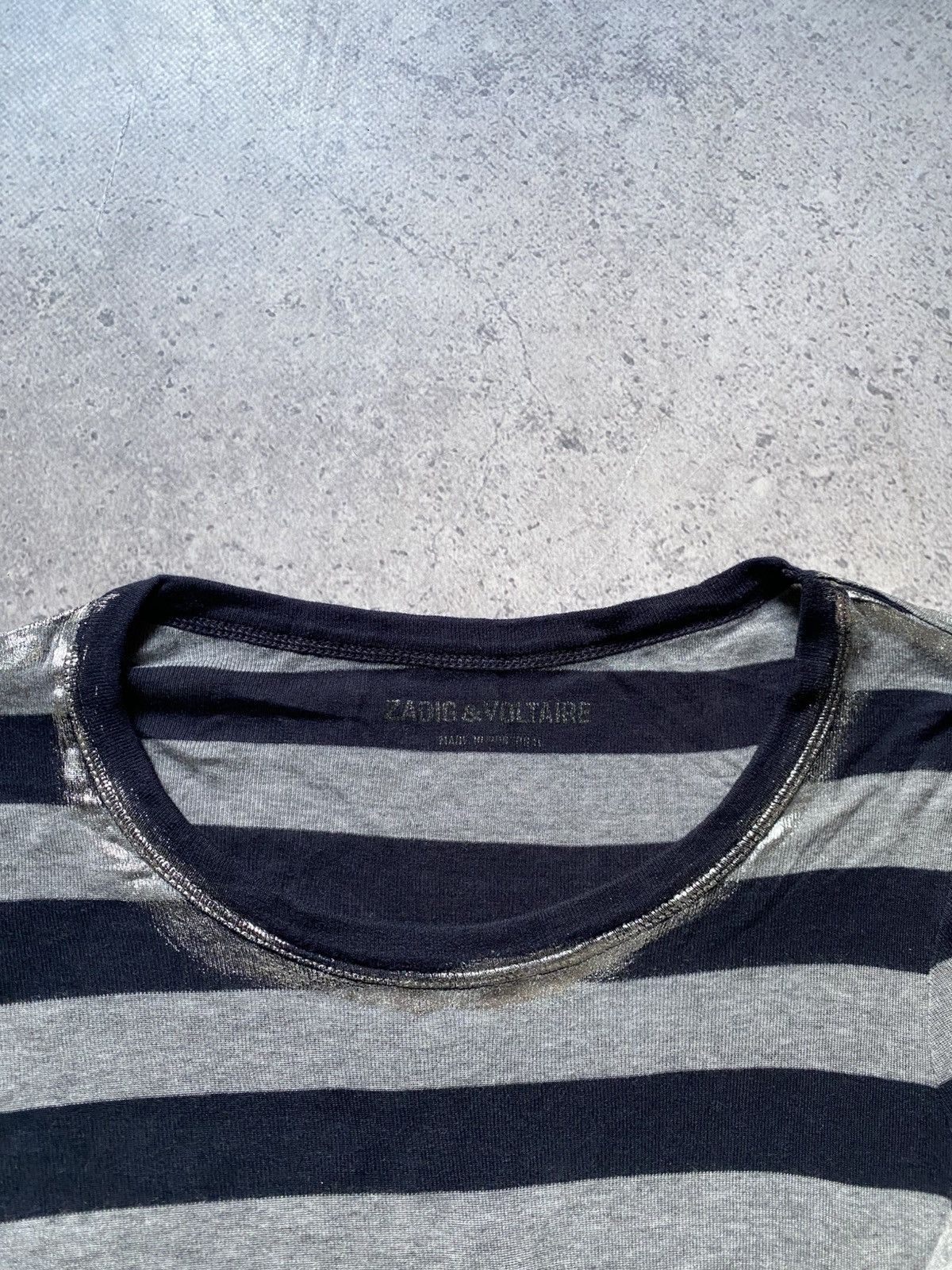 Zadig & Voltaire Zadig & Voltaire Long Sleeve Xs Stripe Modal Avant Garde Size XS / US 0-2 / IT 36-38 - 2 Thumbnail