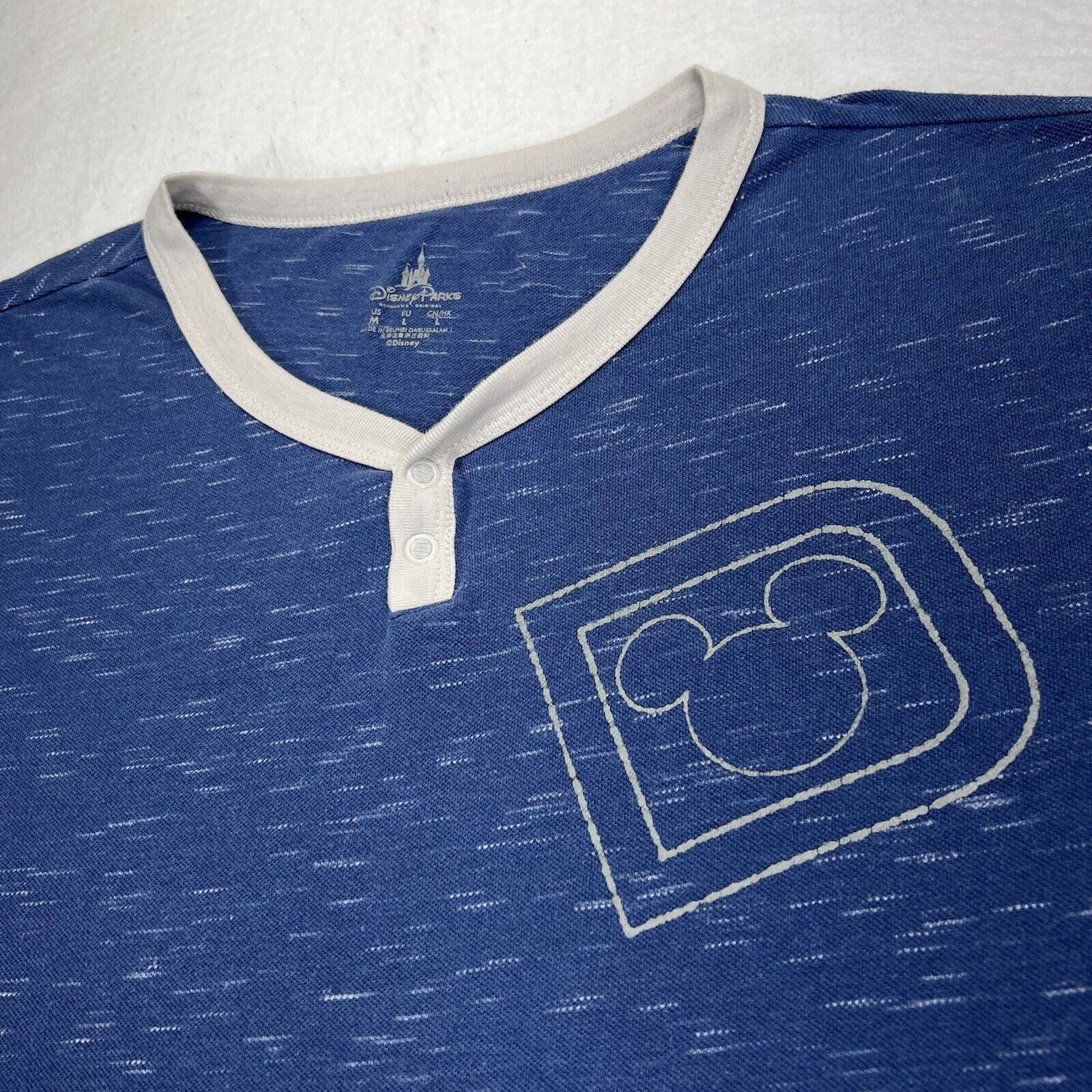 Disney Disney Epcot Henley Medium Graphic T Shirt Blue White Size US M / EU 48-50 / 2 - 2 Thumbnail