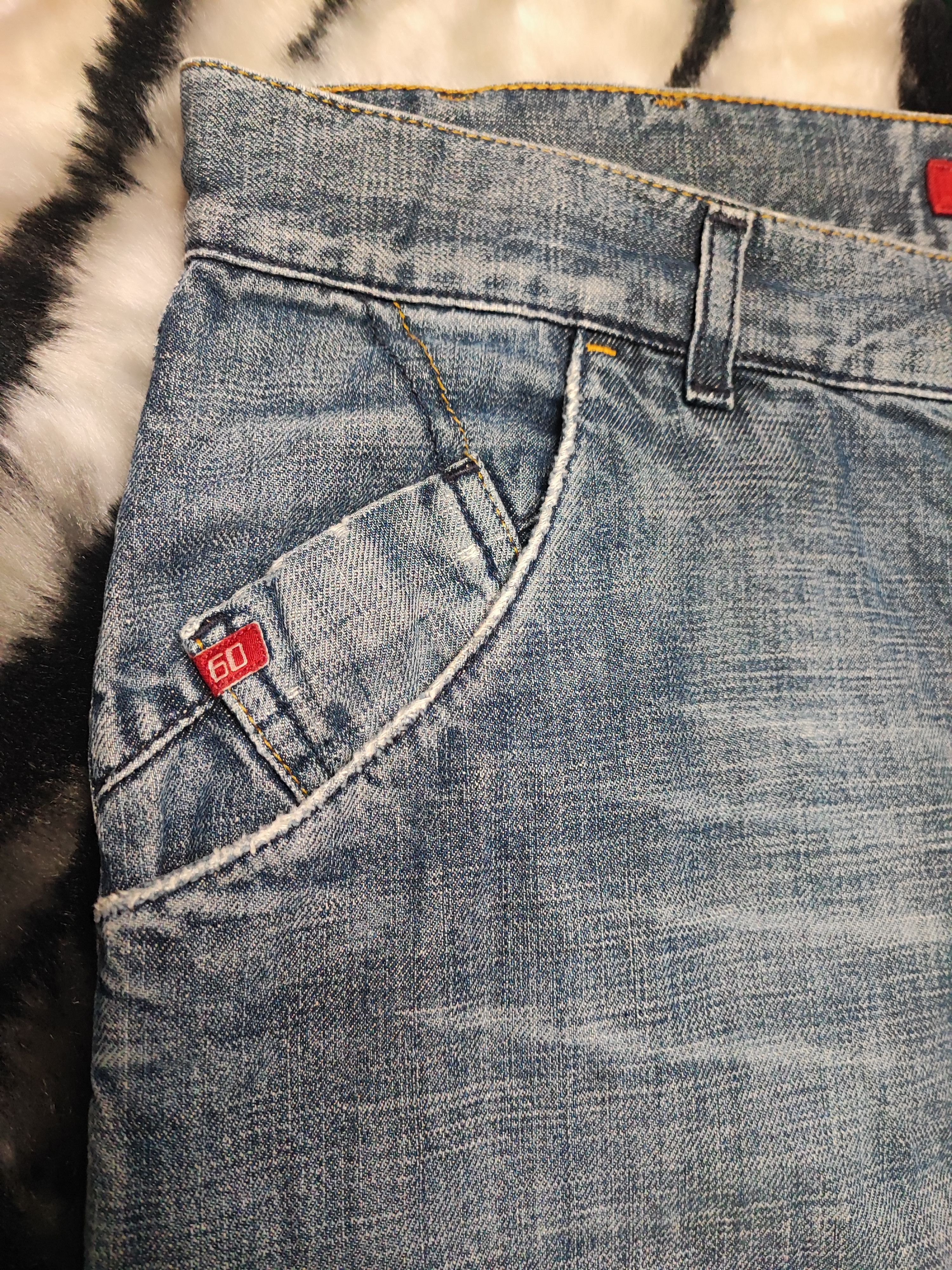 Jean Miss Sixty Bootcut Vintage Washed Flared Jeans Y2K Size 31" - 10 Thumbnail