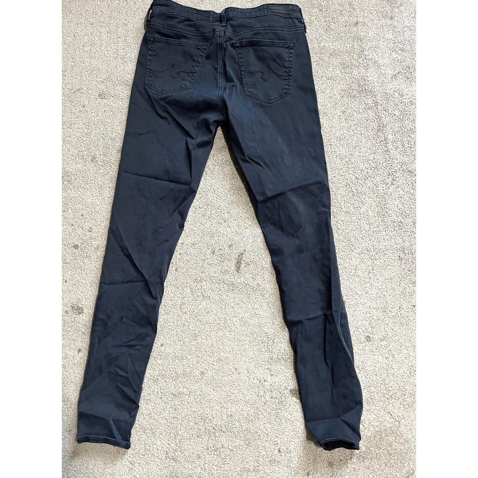 Vintage AG Adriano Goldschmied Jeans Womens 28R Black The Legging Mid Rise Skinny Denim 5-Pocket Mens, Womens, Girls Size 28" / US 6 / IT 42 - 4 Thumbnail