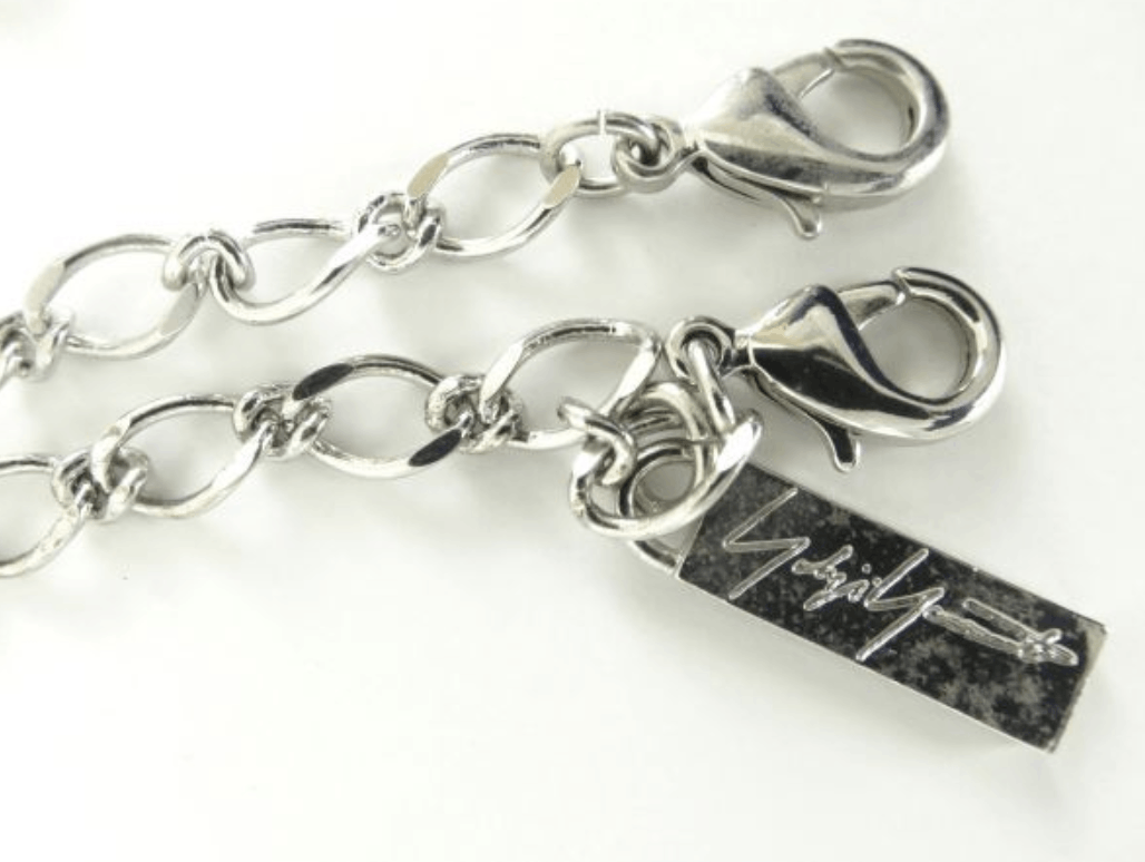 Yohji Yamamoto Yohji Yamamoto - Silver Crystal Thin Long Chain Necklace Size ONE SIZE - 10 Thumbnail