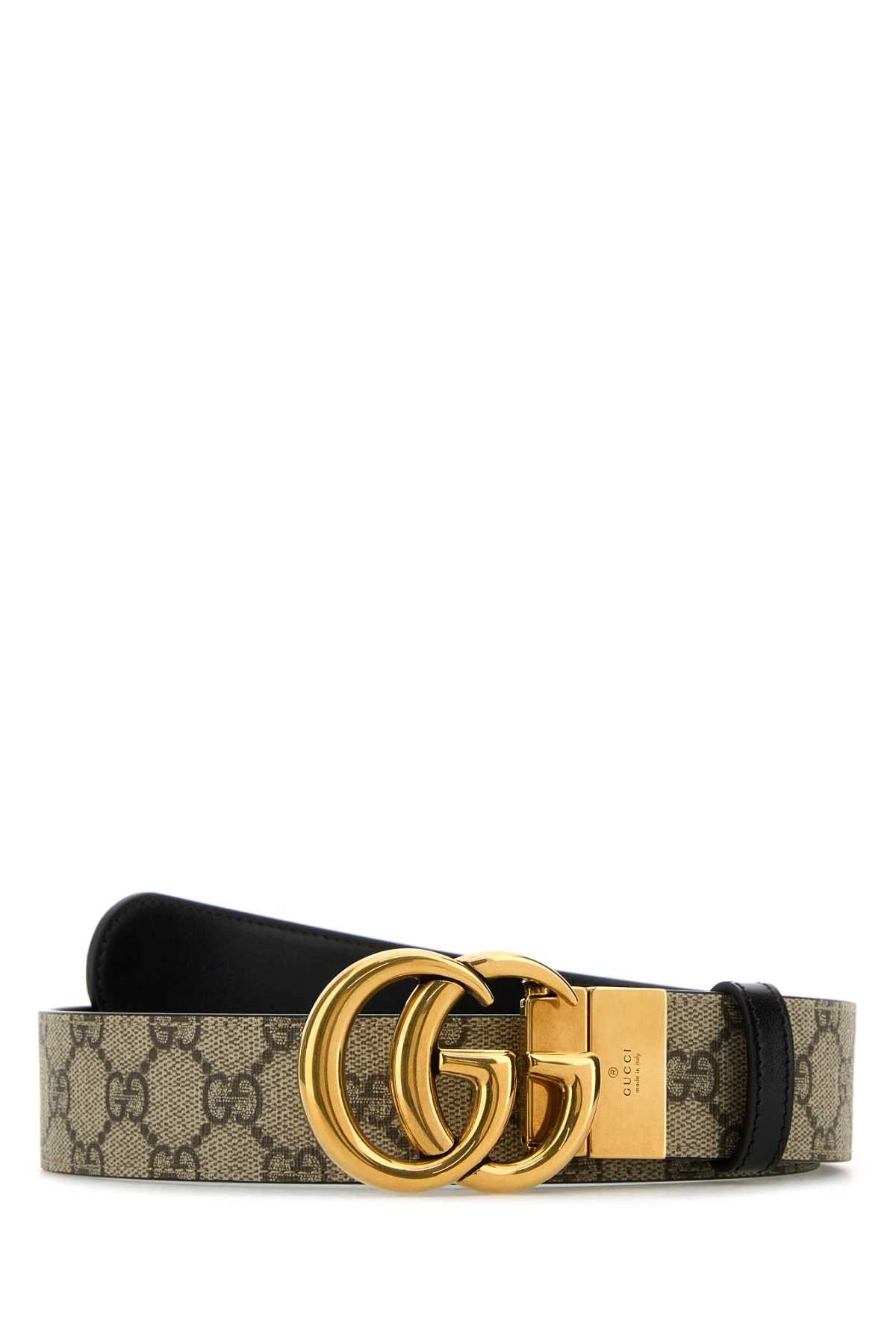 Gucci Gg Supreme Fabric Gg Marmont Reversible Belt Size ONE SIZE - 1 Thumbnail