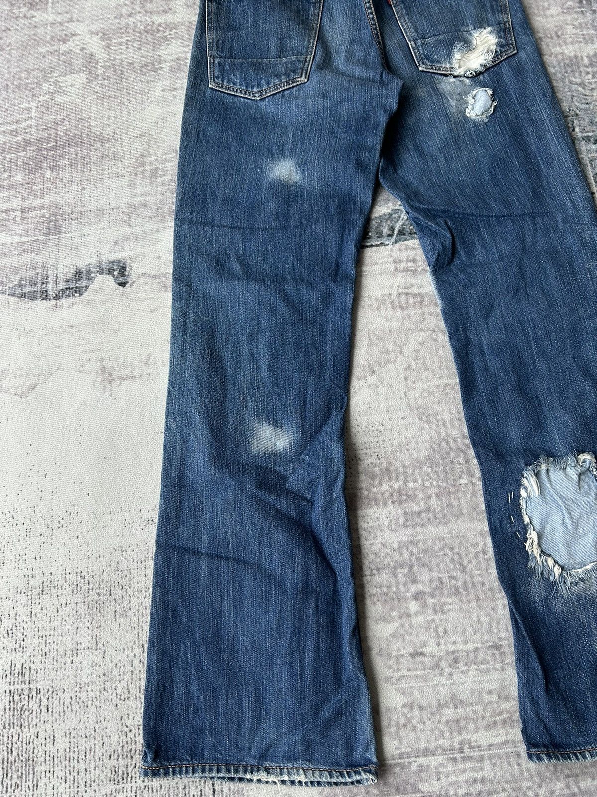 Evisu ‘2000’ Vintage Evisu Distressed Jeans Size US 30 / EU 46 - 14 Thumbnail