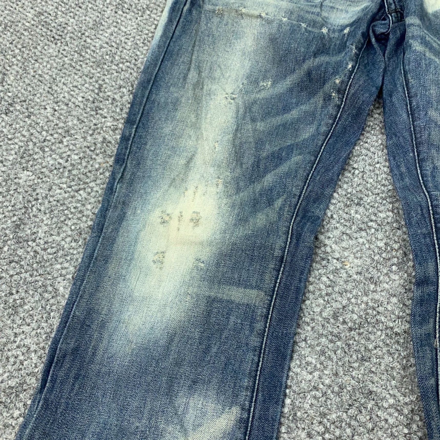Jordan Craig Raphael Jeans Men's 32x32 Blue Distressed Straight Denim