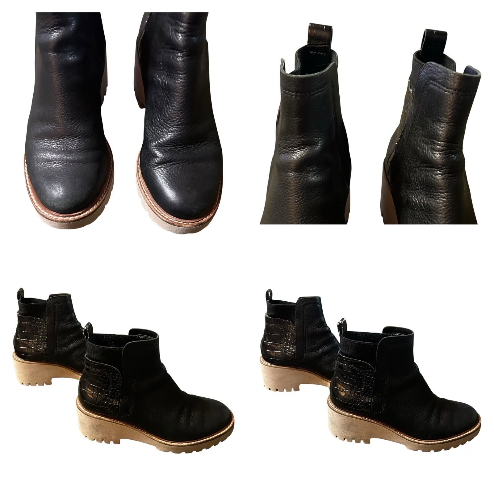 Dolce Vita DV By Dolce Vita Rielle Bootie Women's Black Leather Ankle Boots Size 6.5 Boots Size US 7 / IT 37 - 8 Thumbnail