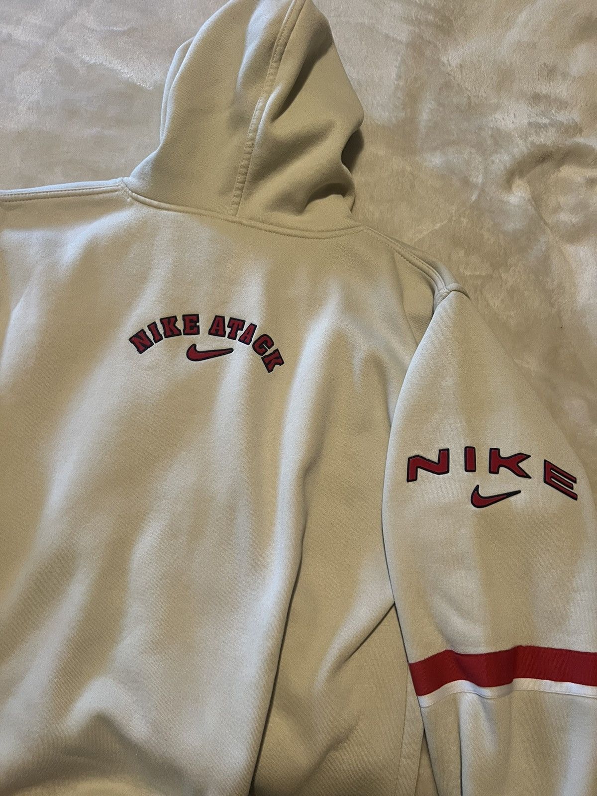 Nike × Vintage No Wash Tag- Vintage Nike Cream Hoodie- No Wash Tag Present Size US M / EU 48-50 / 2 - 4 Thumbnail