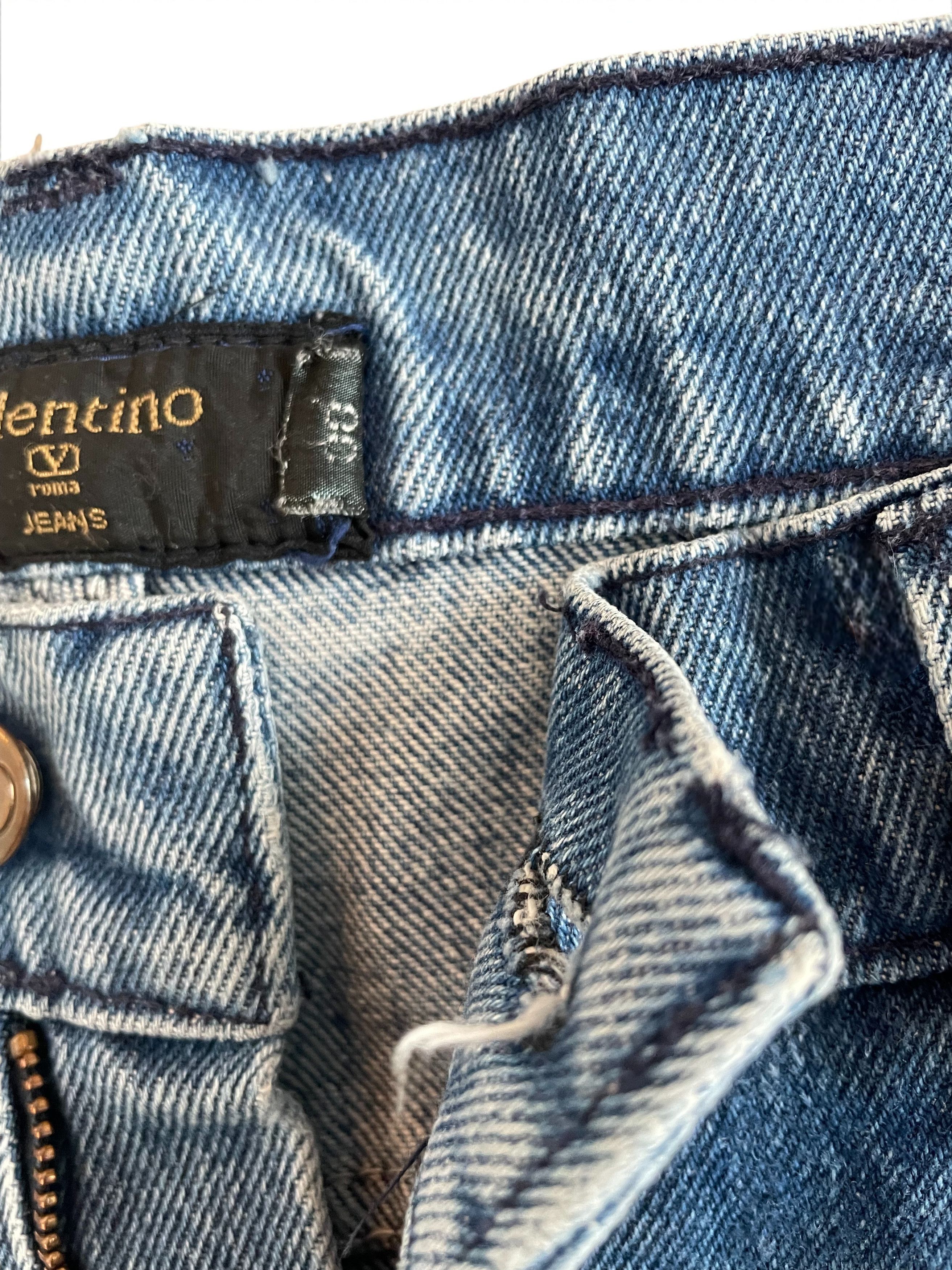 Valentino Vintage 90s Valentino Blue Jeans 38 XXL Size US 38 / EU 54 - 5 Thumbnail