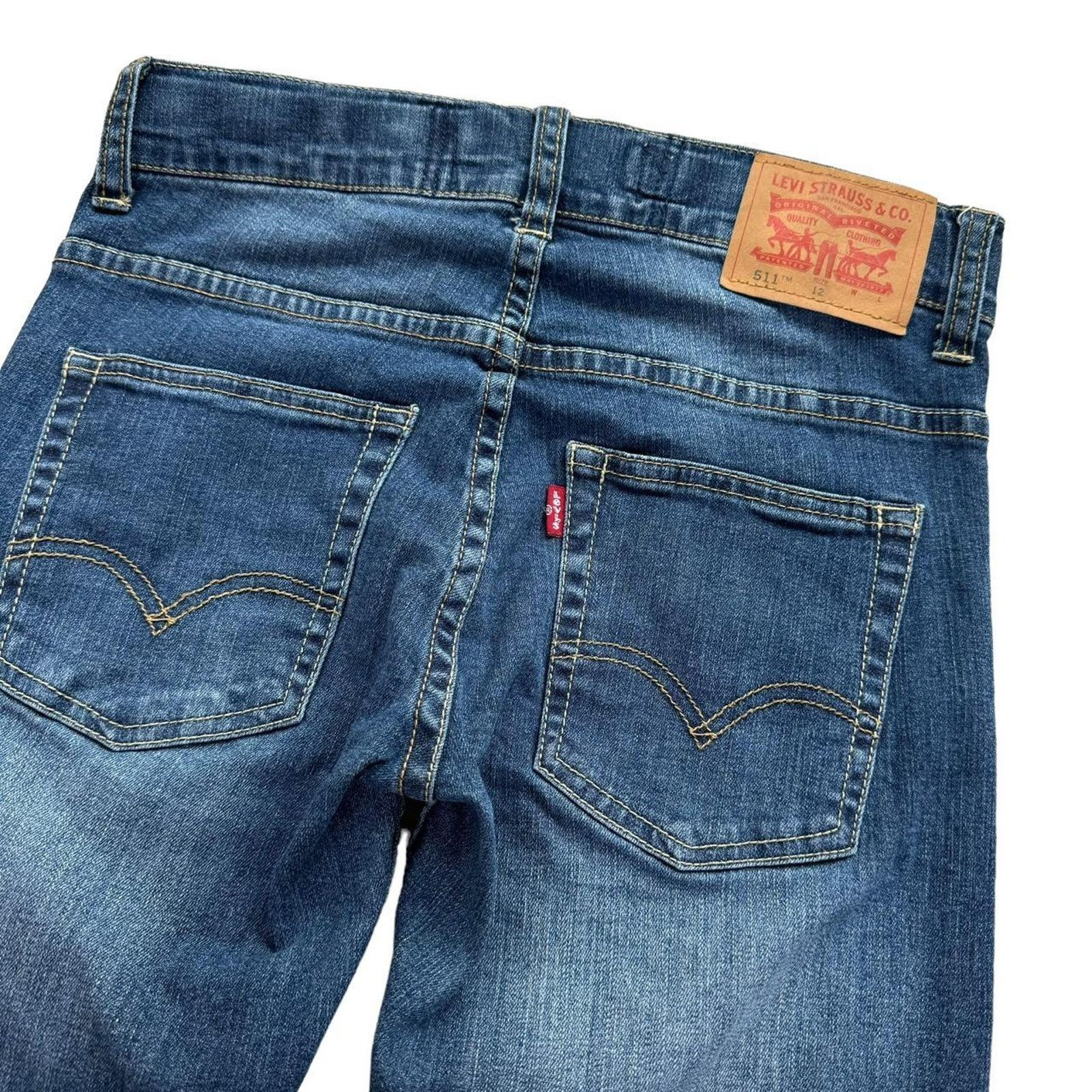 Levi's Levis 511 High Waisted Blue Slim Denim Jeans UK Size 8 Size 27" / US 4 / IT 40 - 5 Thumbnail
