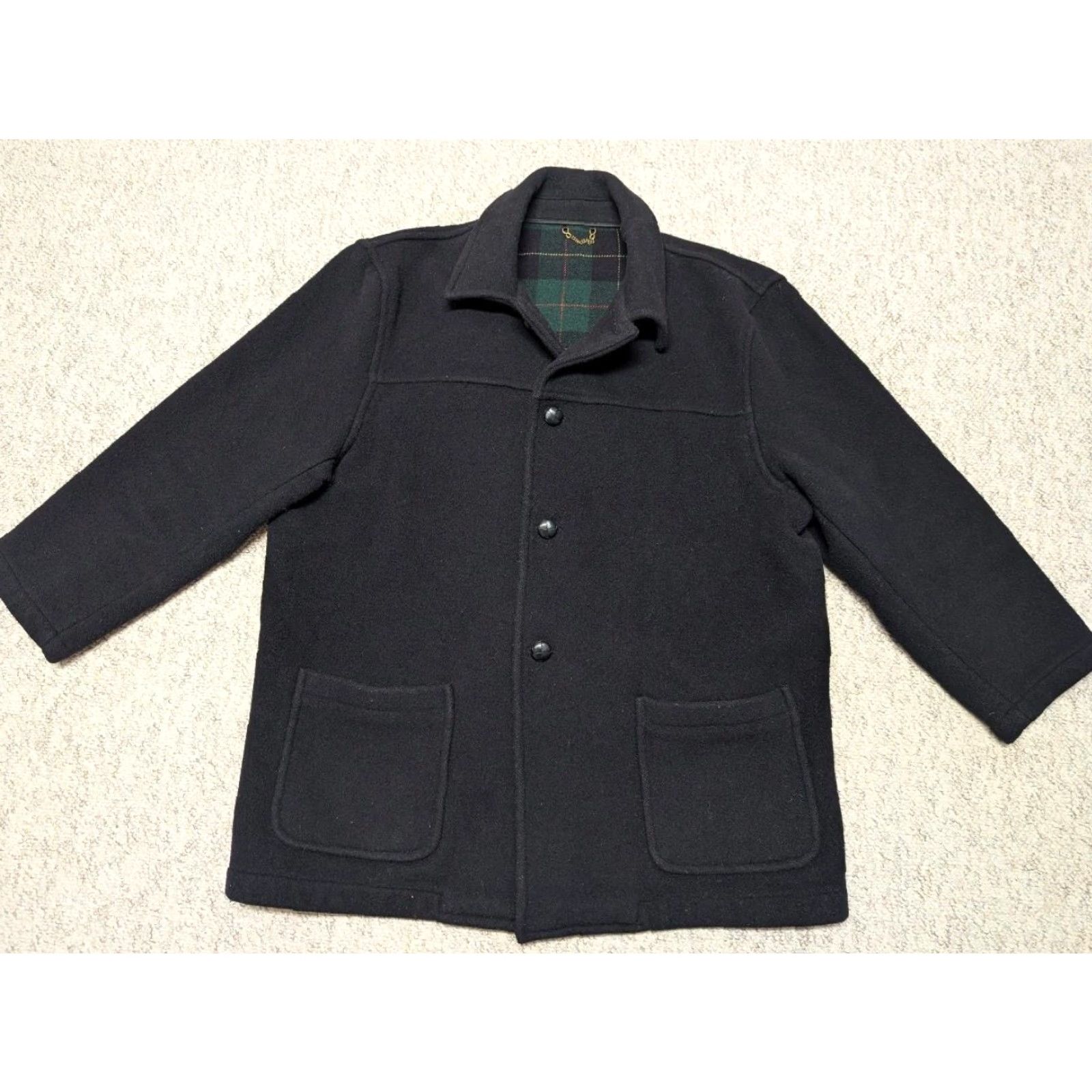 Brooks Brothers VINTAGE Brooks Brothers overcoat Coat Navy 3XL Wool England Men Vintage Chest 29" Length 37" Arm 25" 52-54 Solid Wool Pattern 80% Fabric duffle button Size US XXL / EU 58 / 5 - 3 Thumbnail