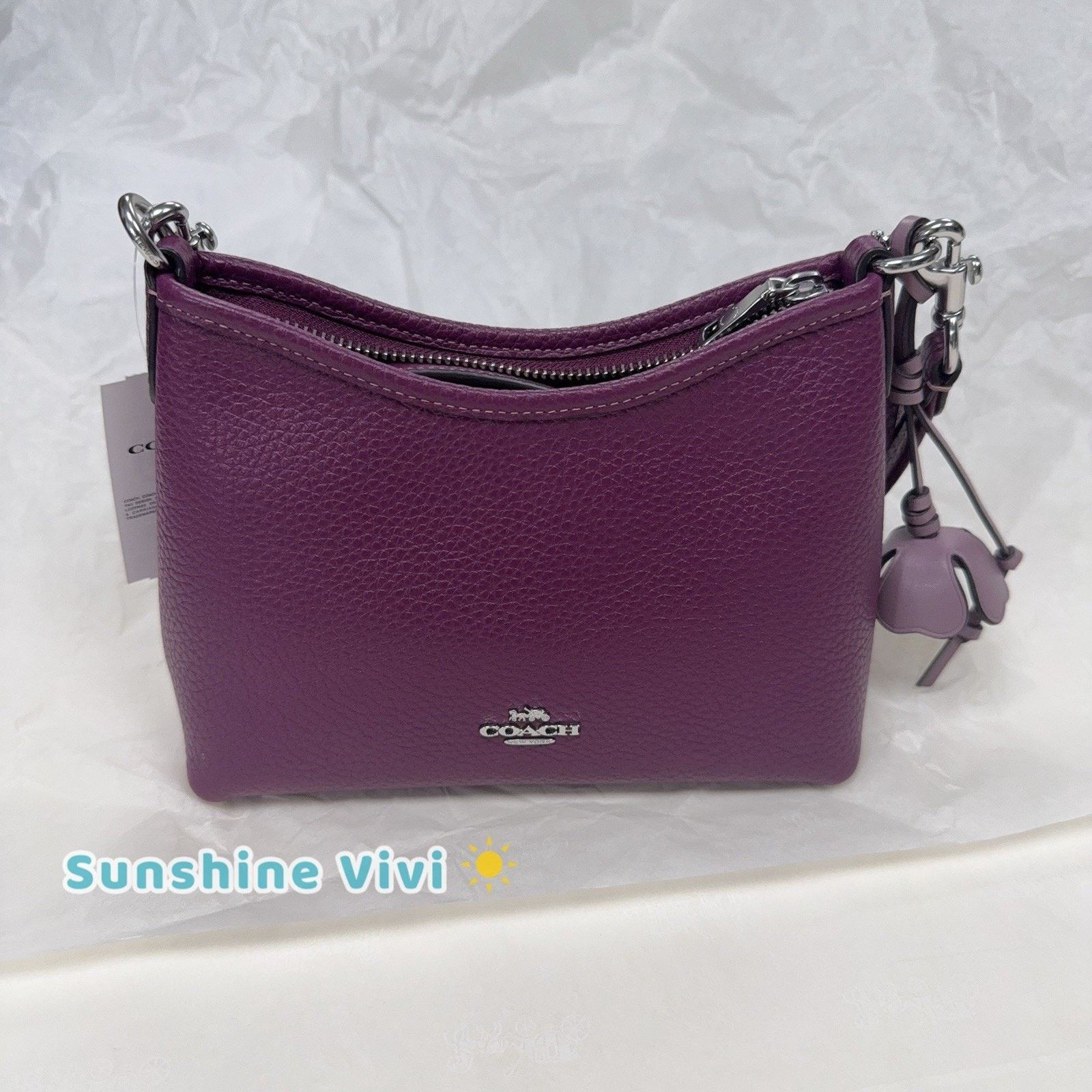Coach NWT Coach Small Laurel Shoulder Bag Flower Charm CCF15 Size ONE SIZE - 6 Thumbnail