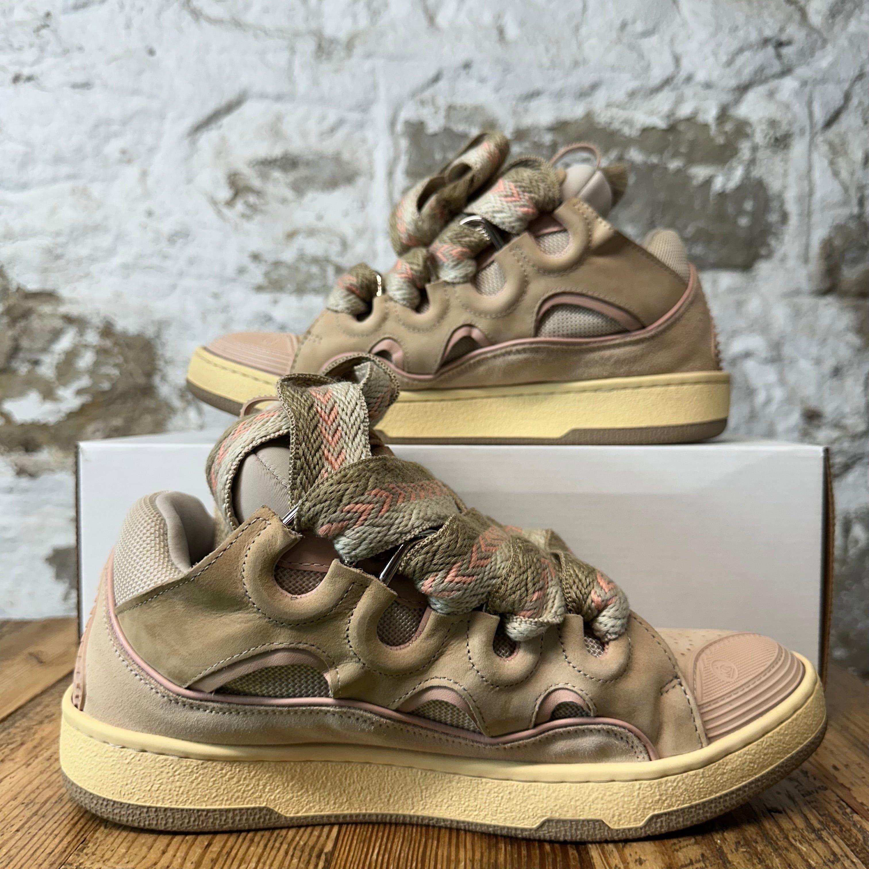 Lanvin Lanvin Curb Beige Pink Sneaker Sz 8 (41) Size US 8 / EU 41 - 2 Thumbnail
