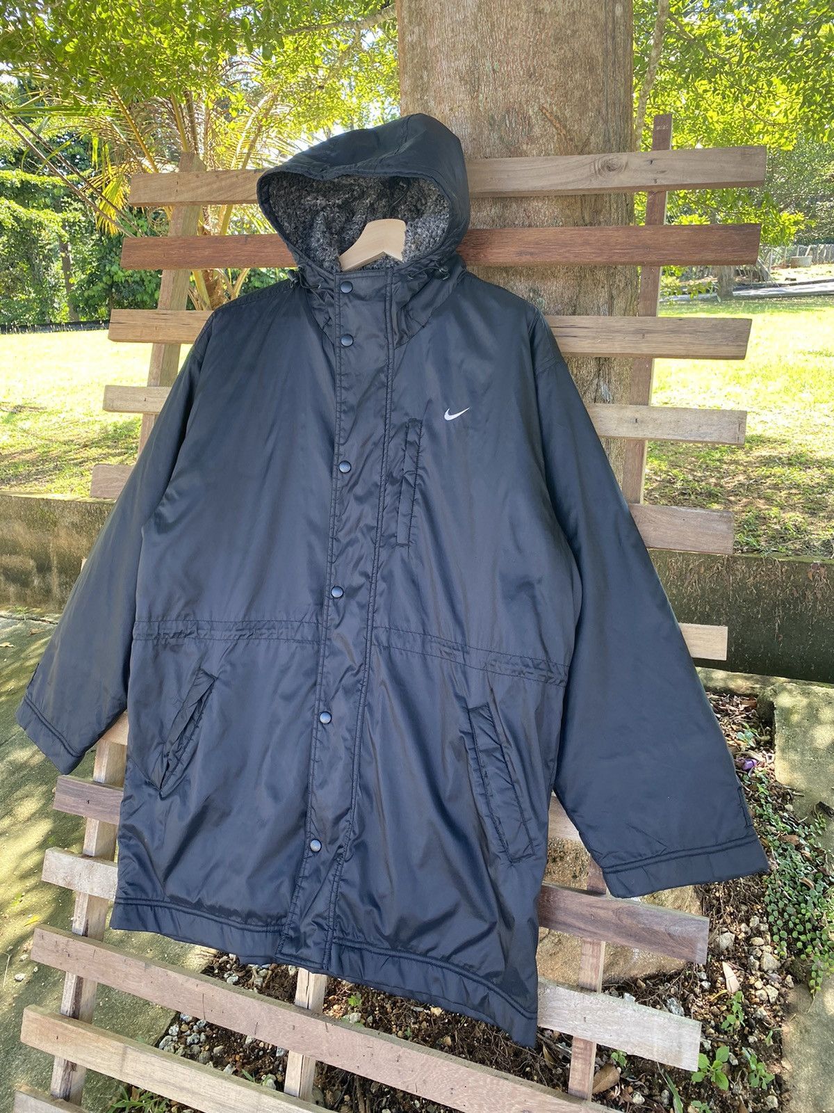 Nike × Vintage Vintage Y2K Nike Black Coach Jacket Size US L / EU 52-54 / 3 - 4 Thumbnail