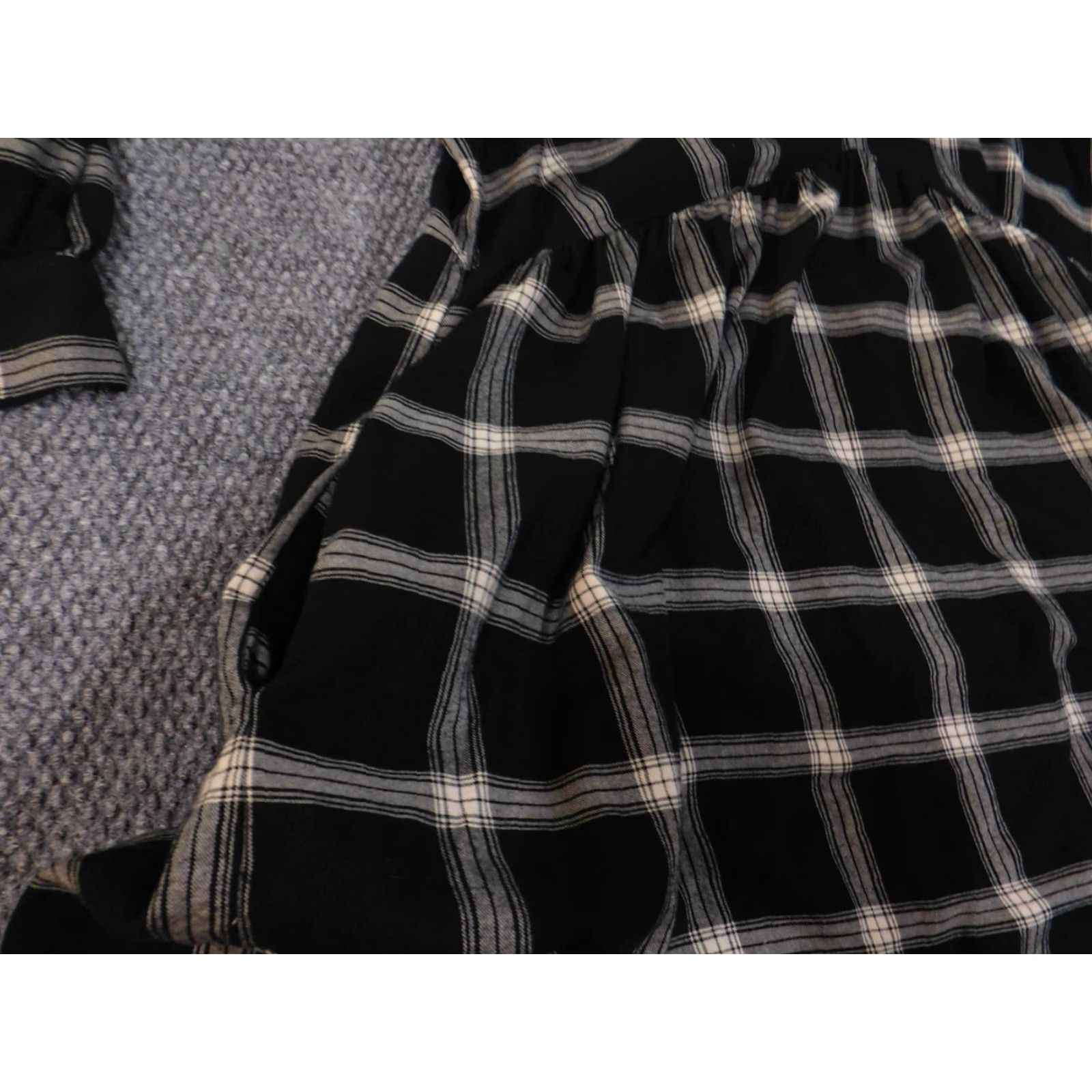 Vintage Knox Rose Dress Womens XXL Black Plaid A-line Designer Cotton Rayon Size XXL / US 16-18 / IT 52-54 - 5 Thumbnail