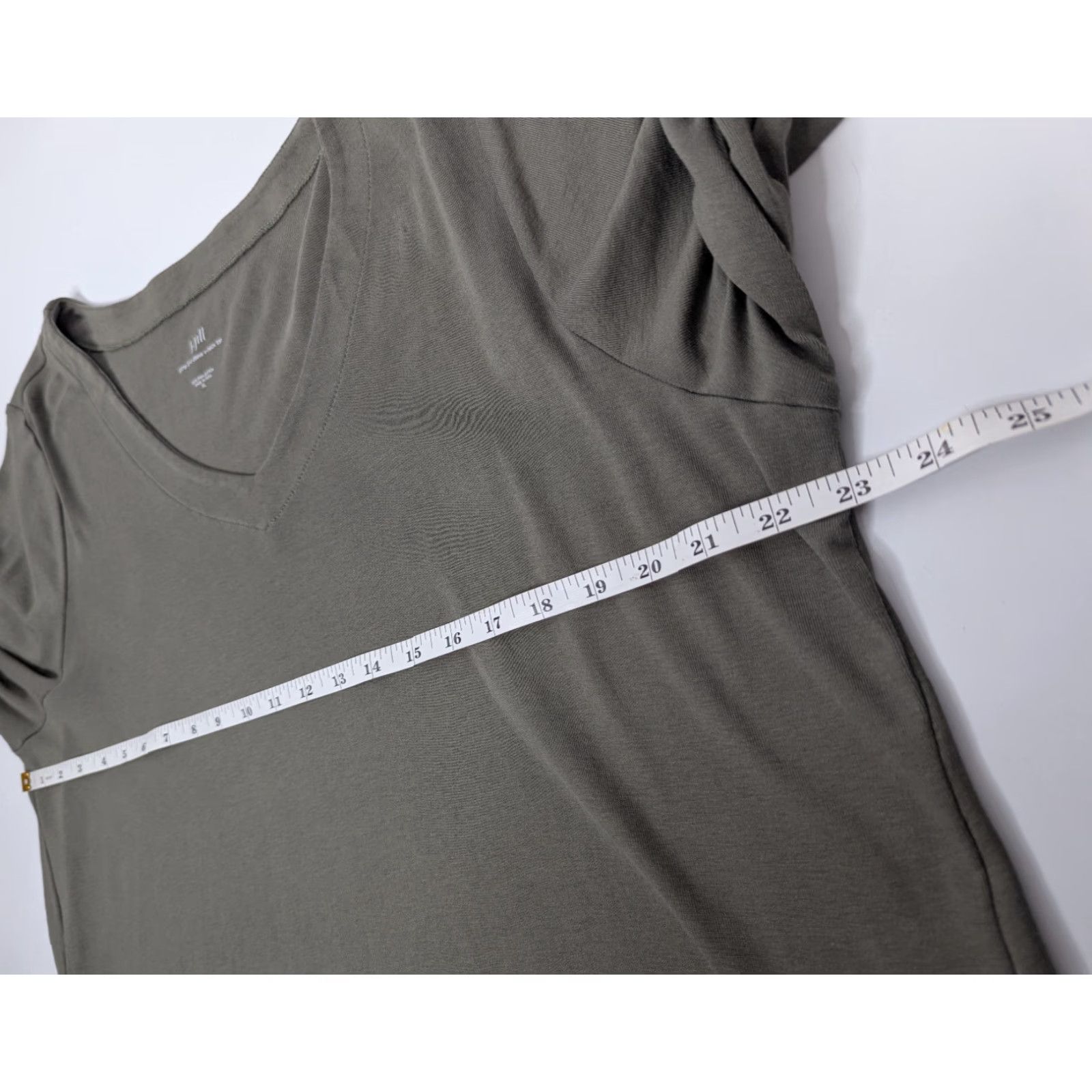 J. Jill J. Jill Shirt Women's XL Olive Green Pima Cotton 3/4 Sleeve V-Neck Tunic Top Blouse Casual Size XL / US 12-14 / IT 48-50 - 7 Thumbnail