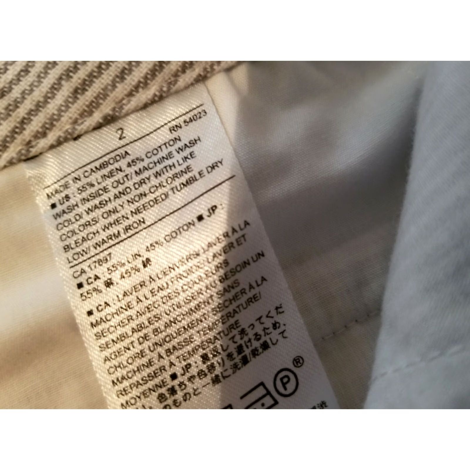 Banana Republic Banana Republic Shorts Womens 2 Gray Linen Chino Khaki Size 26" / US 2 / IT 38 - 4 Thumbnail