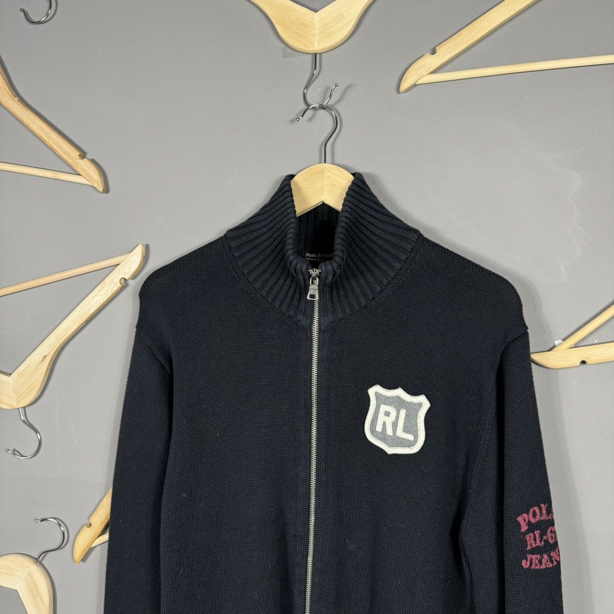 Lauren Ralph Lauren × Polo Ralph Lauren × Ralph Lauren Vintage Ralph Lauren Polo Jeans Co. Zip Sweater Size US L / EU 52-54 / 3 - 3 Thumbnail