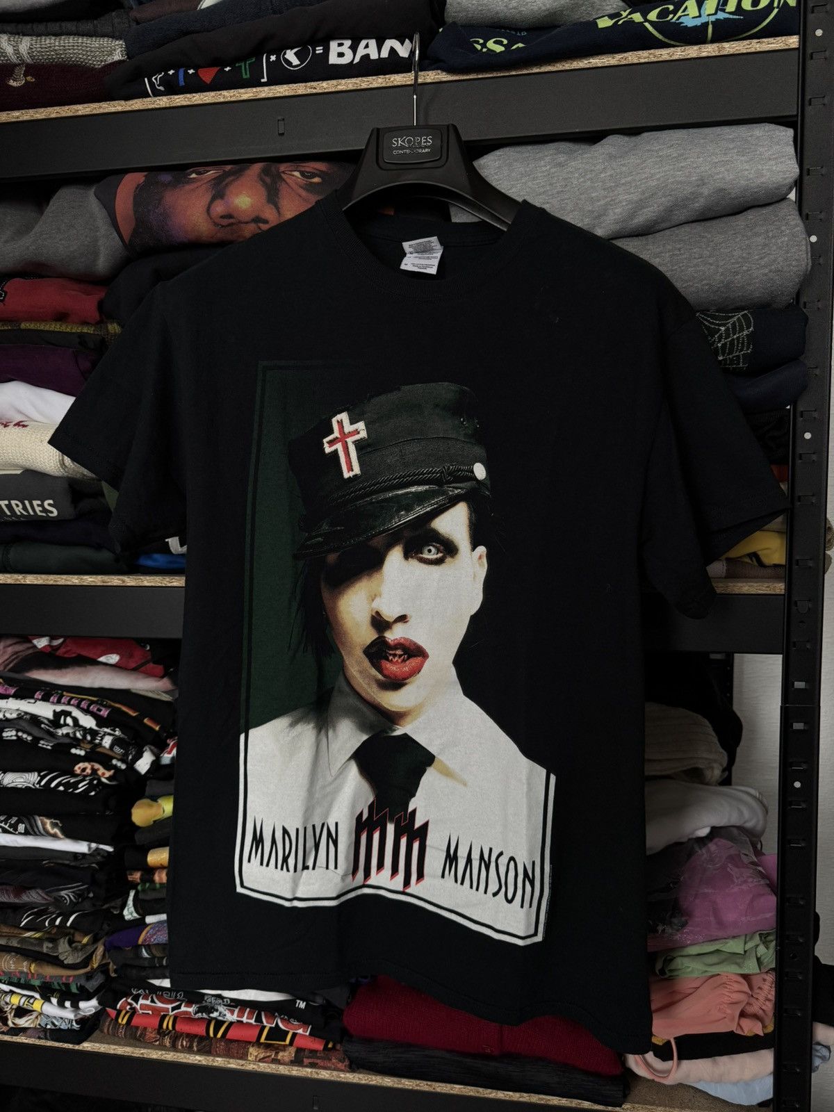 Vintage Vintage 2014 tee Marilyn Manson Rock big logo Size US M / EU 48-50 / 2 - 1 Thumbnail